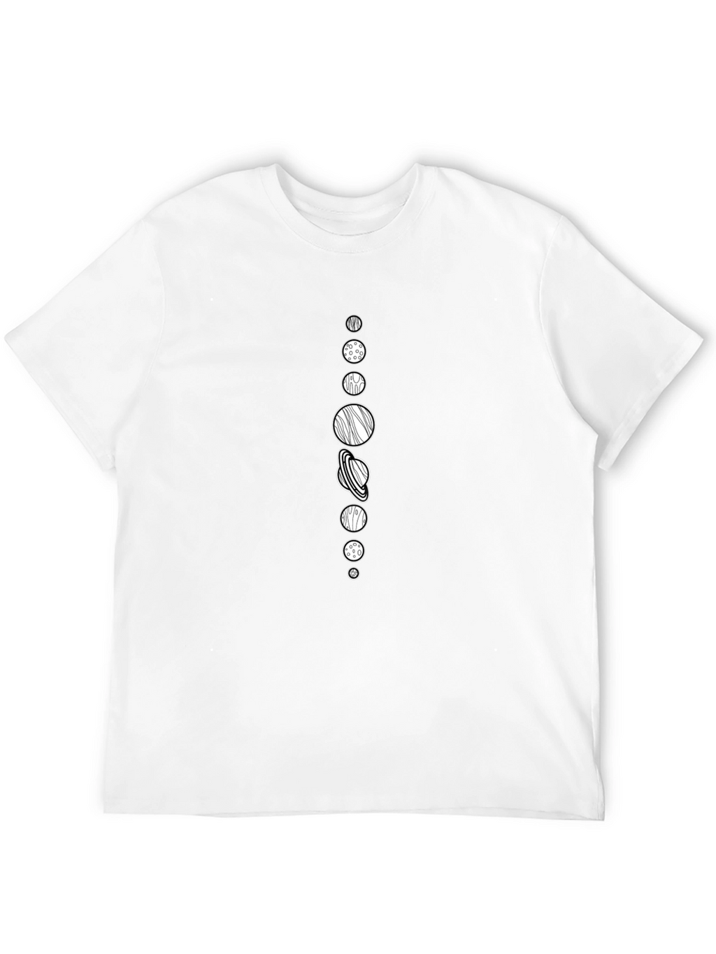 Solar System Graphic Tee - Black Cotton T-Shirt