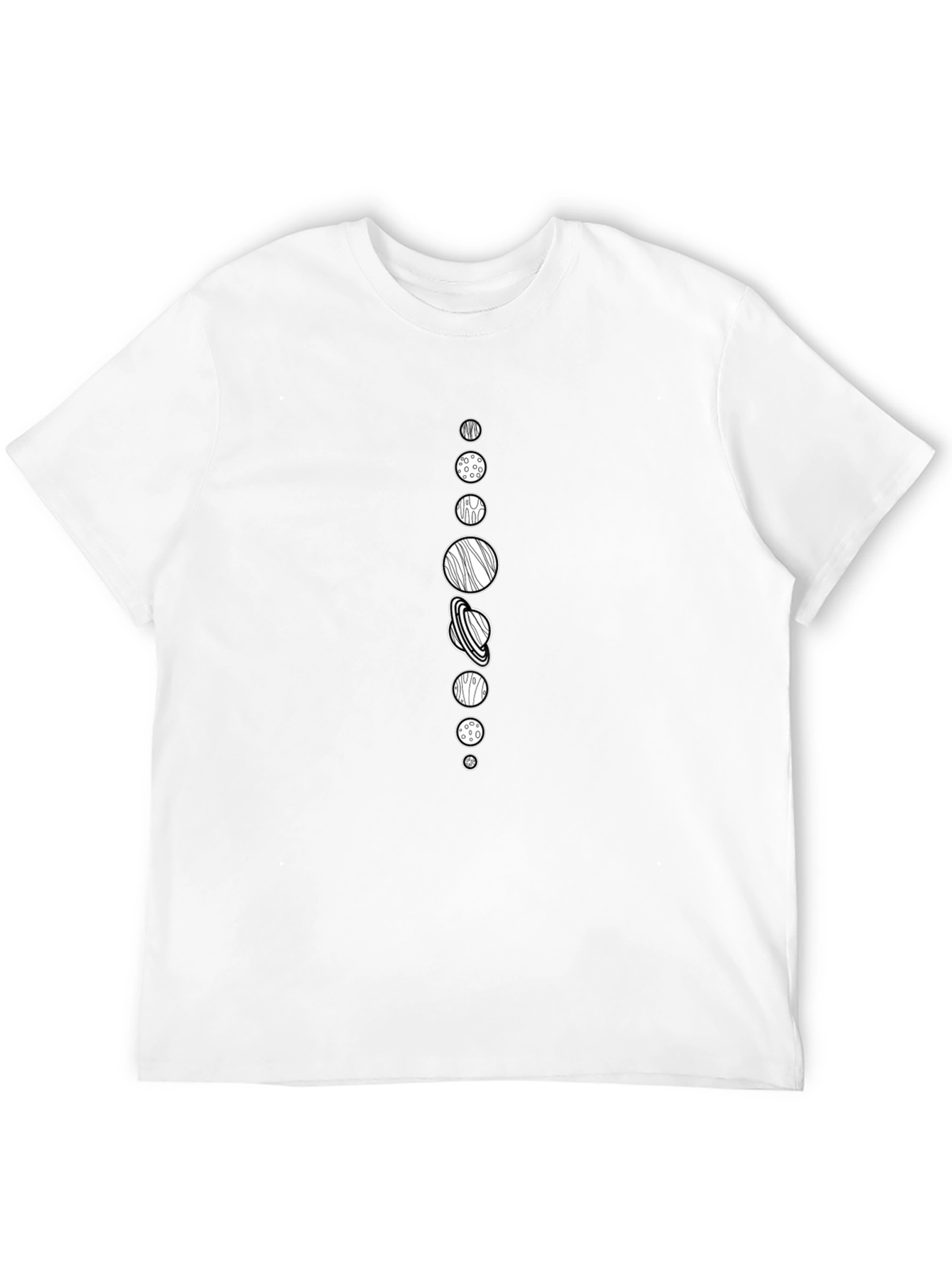 Solar System Graphic Tee - Black Cotton T-Shirt