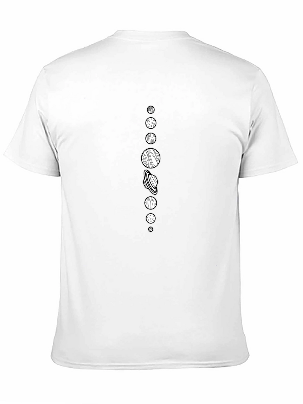 Solar System Graphic Tee - Black Cotton T-Shirt