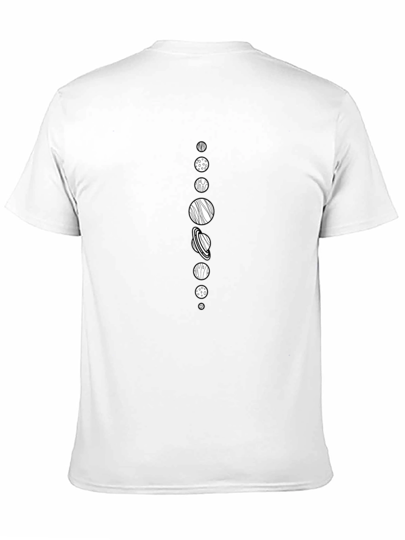 Solar System Graphic Tee - Black Cotton T-Shirt