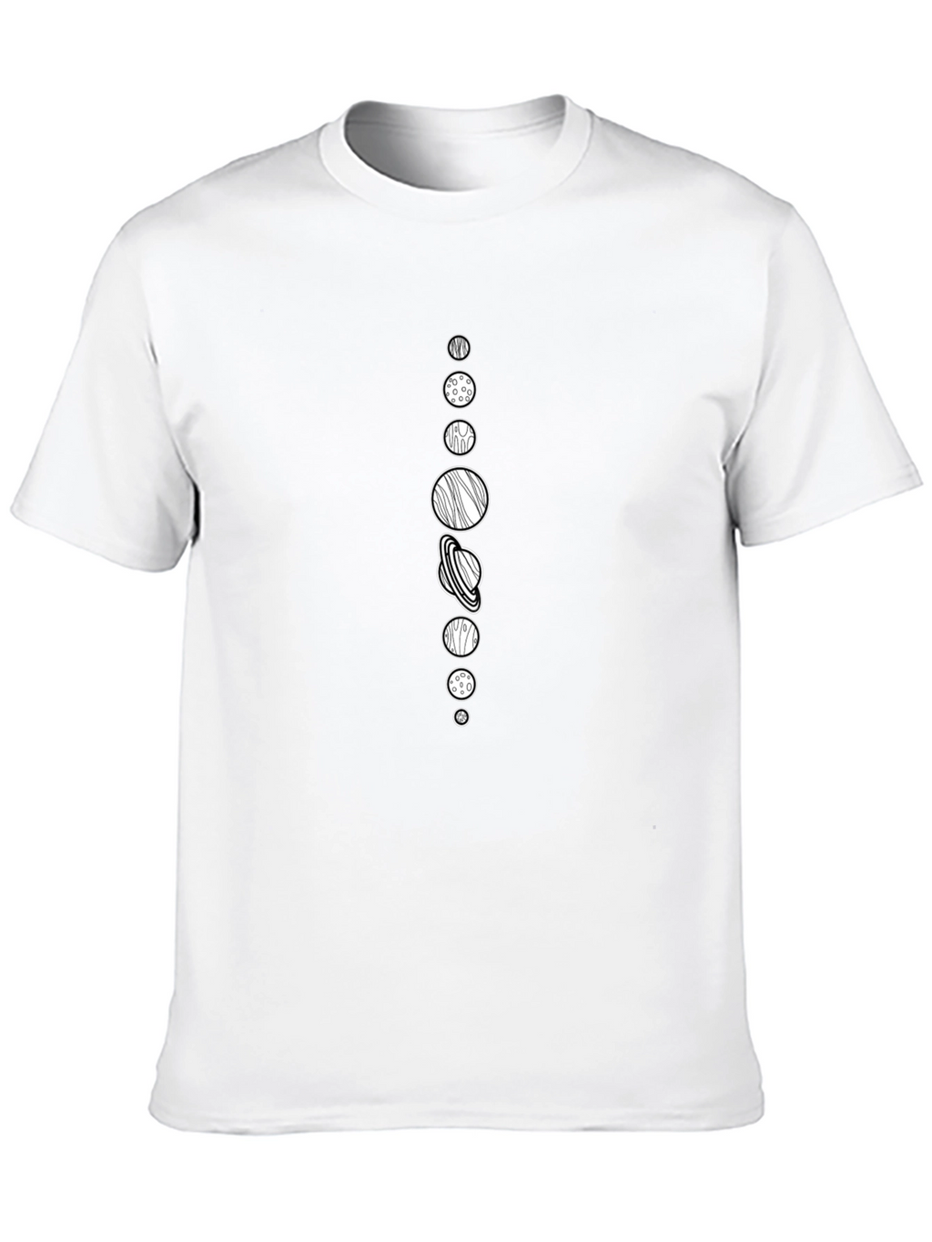 Solar System Graphic Tee - Black Cotton T-Shirt