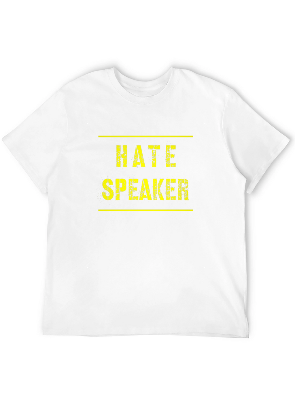 Hate Speaker Graphic Tee - Black Crew Neck T-Shirt