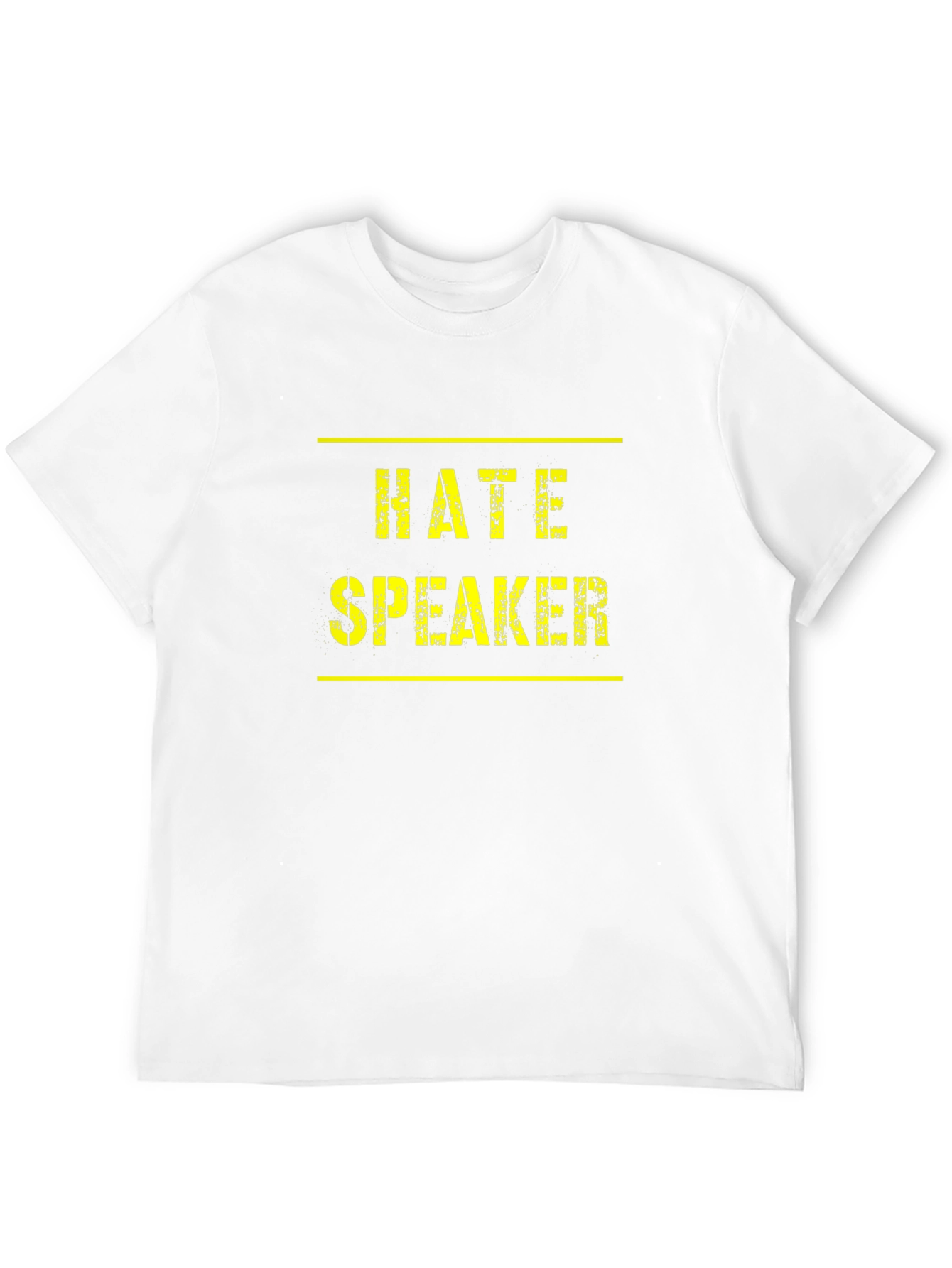 Hate Speaker Graphic Tee - Black Crew Neck T-Shirt
