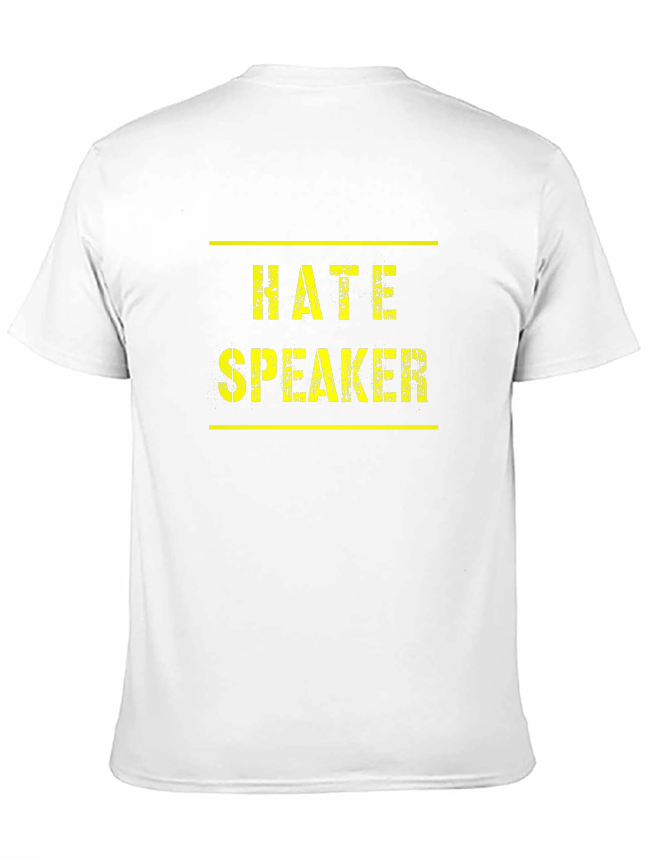 Hate Speaker Graphic Tee - Black Crew Neck T-Shirt
