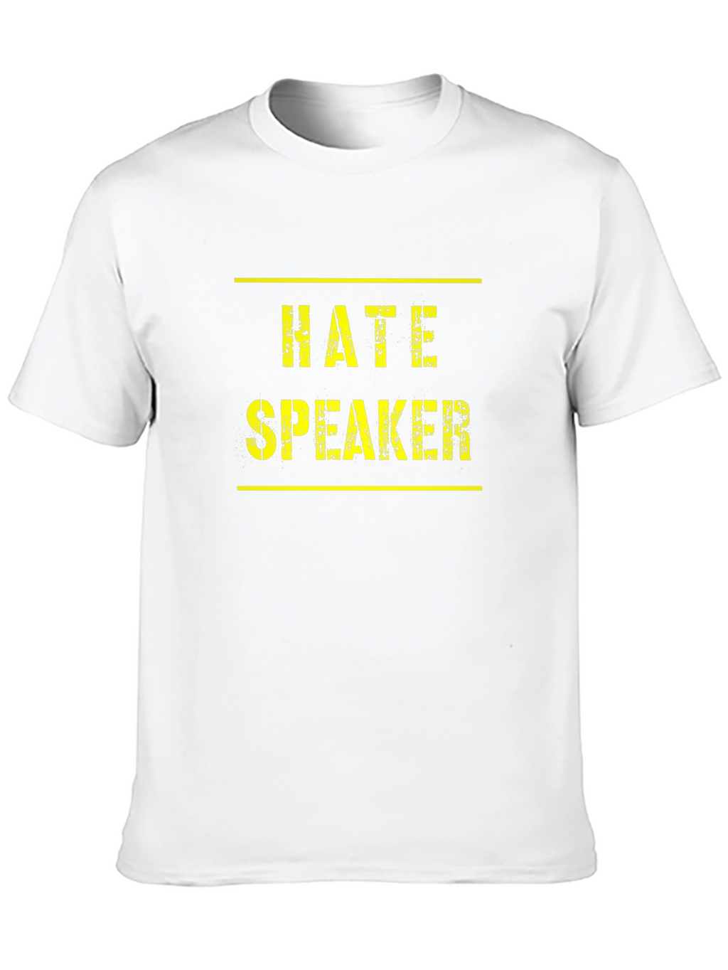 Hate Speaker Graphic Tee - Black Crew Neck T-Shirt