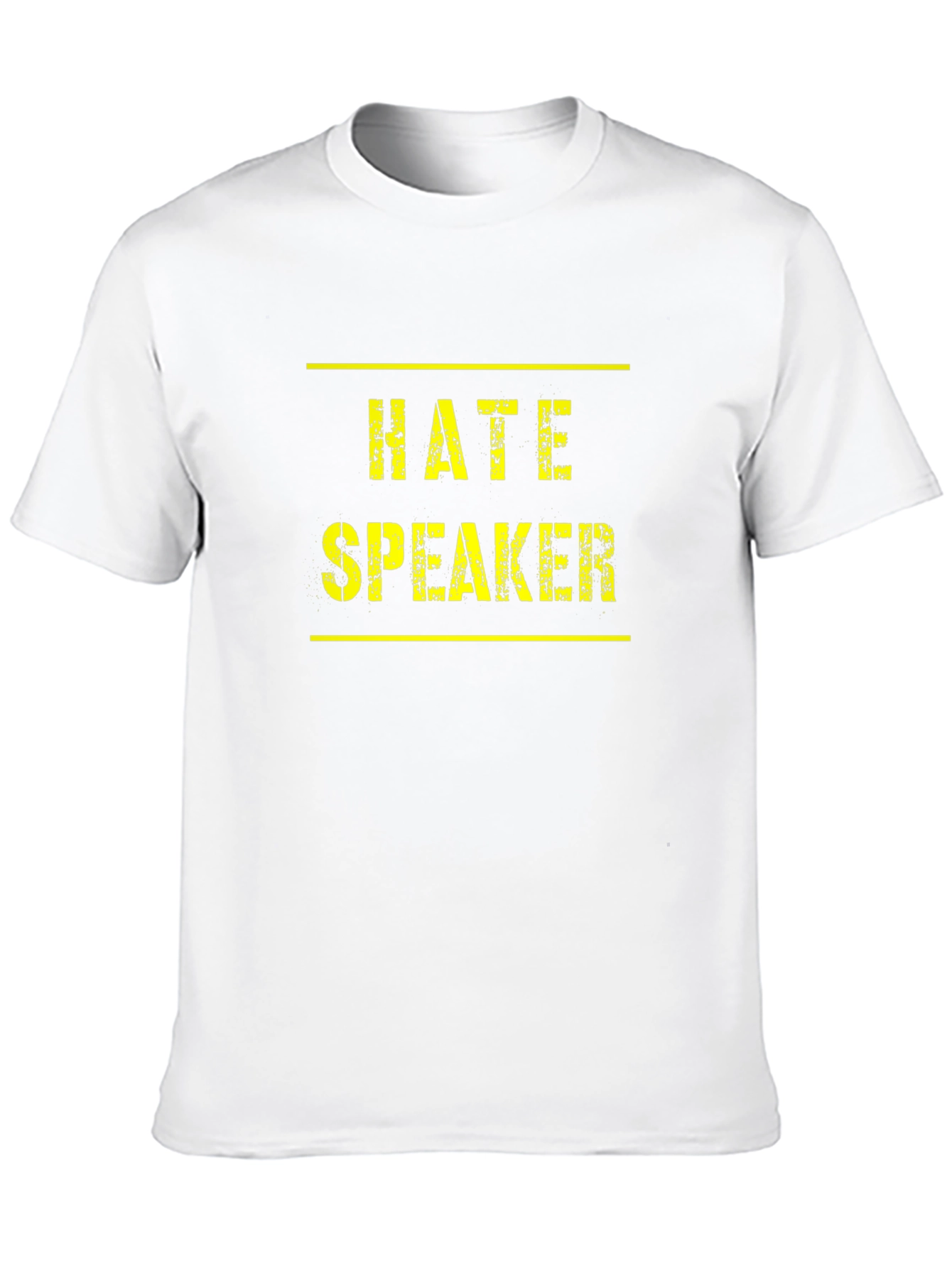 Hate Speaker Graphic Tee - Black Crew Neck T-Shirt
