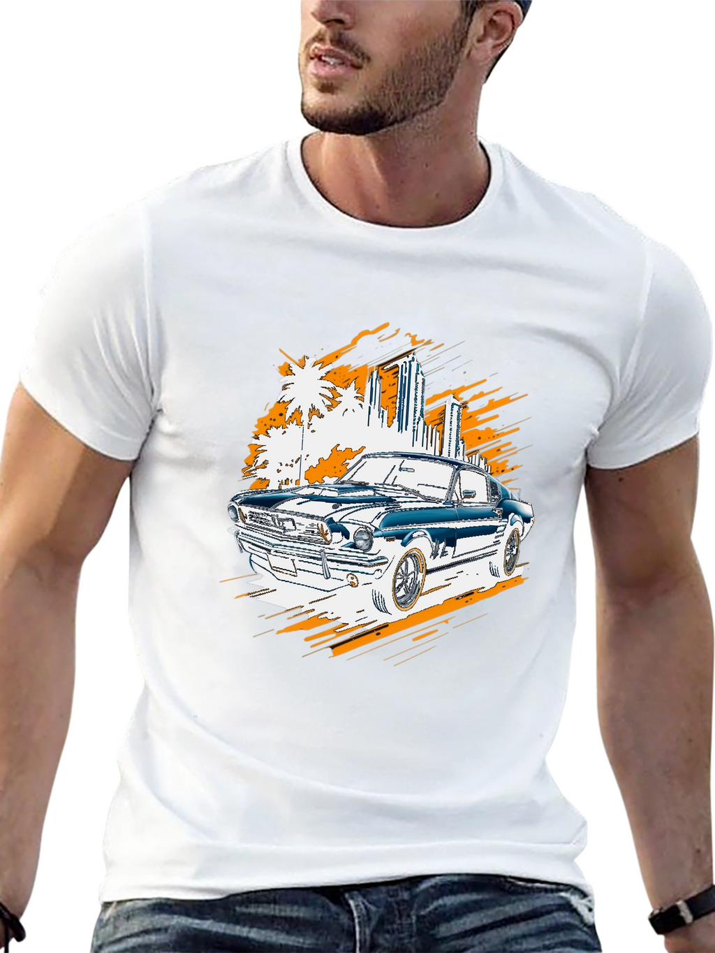 Classic Car Tee: Retro Automotive Graphic T-Shirt