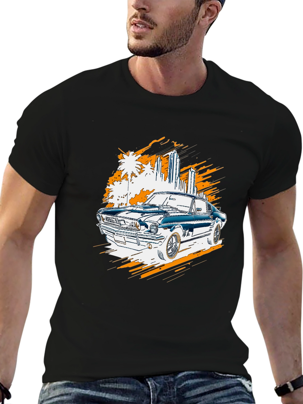 Classic Car Tee: Retro Automotive Graphic T-Shirt