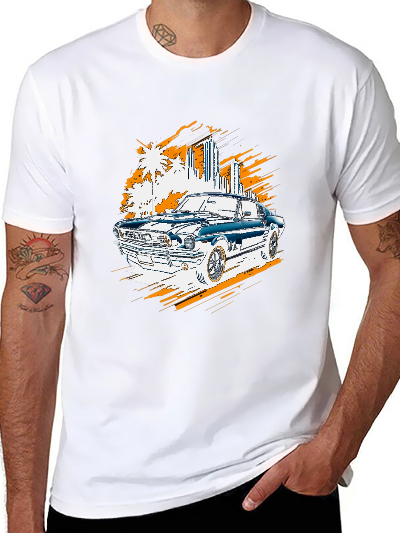 Classic Car Tee: Retro Automotive Graphic T-Shirt
