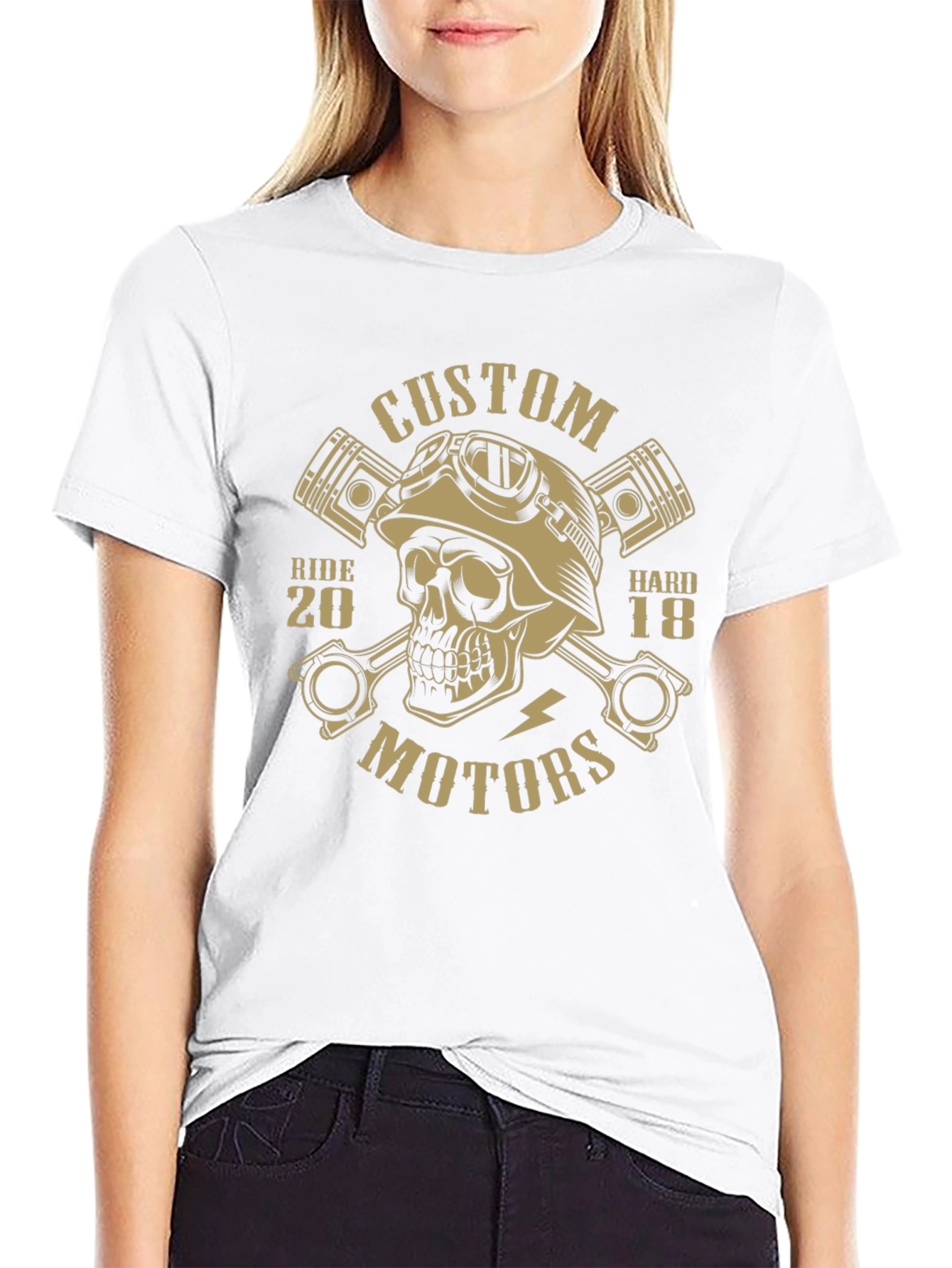 Custom Motors Skull Graphic Tee