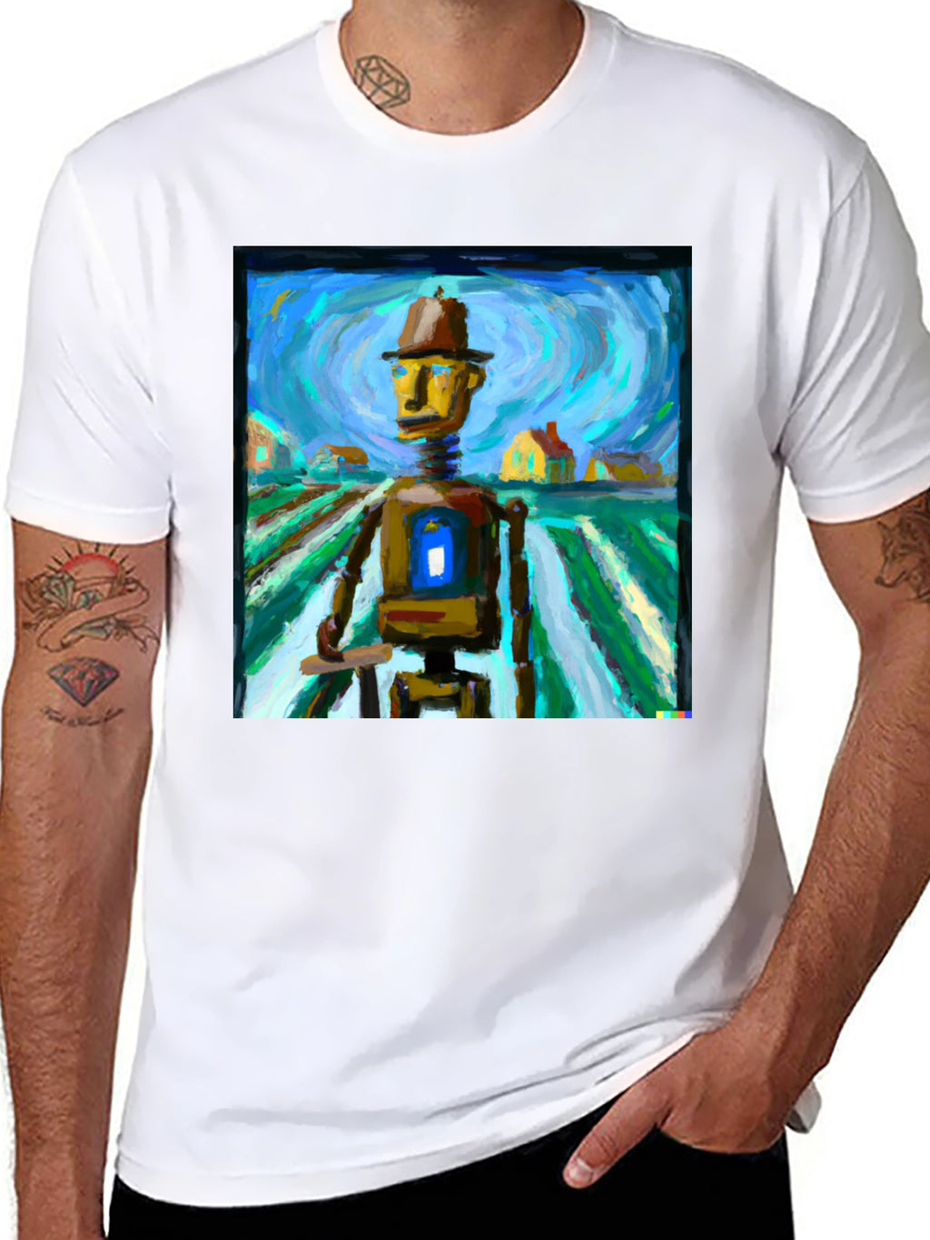 Art Robot T-Shirt: Whimsical & Unique Design