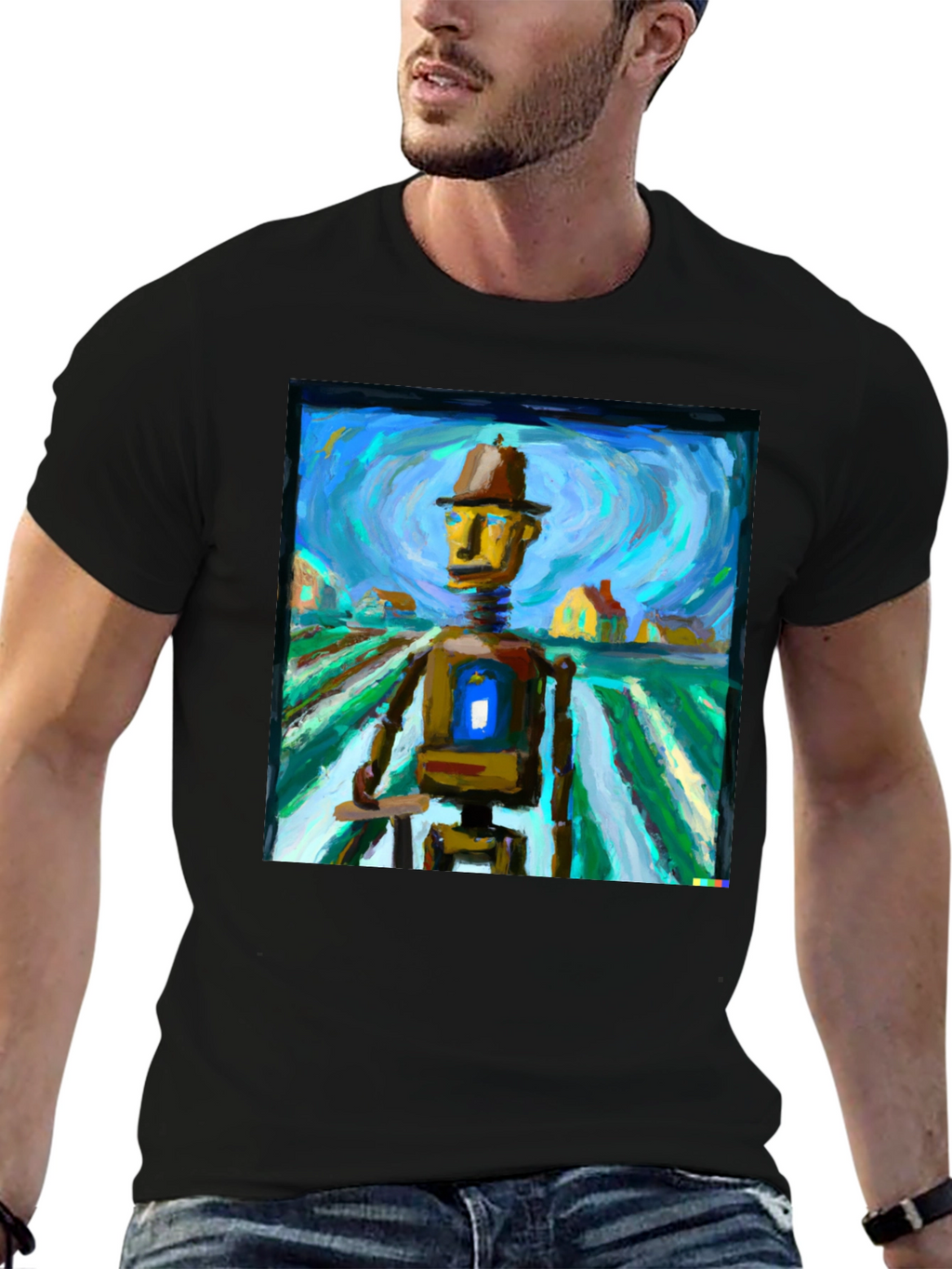 Art Robot T-Shirt: Whimsical & Unique Design