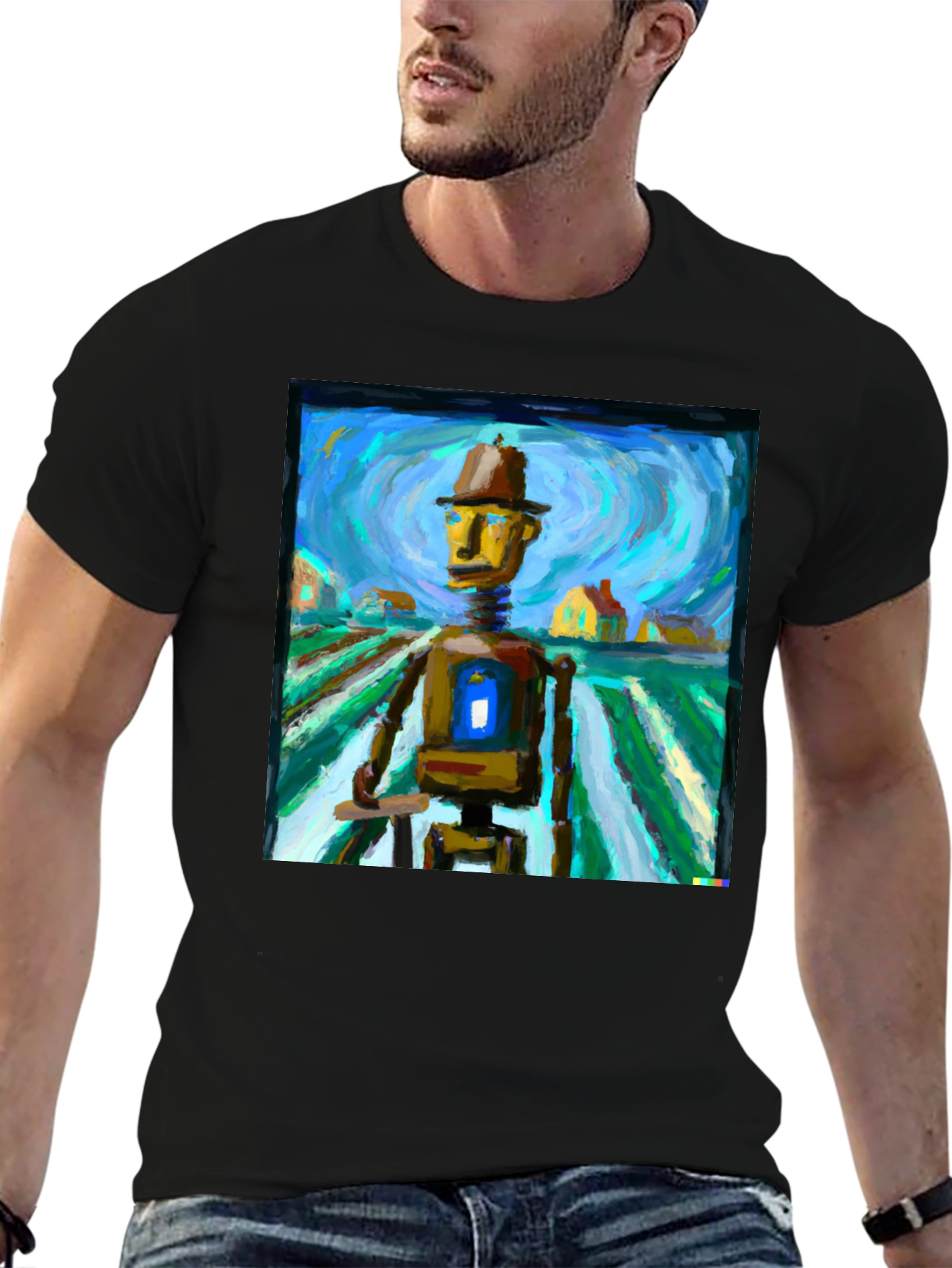Art Robot T-Shirt: Whimsical & Unique Design