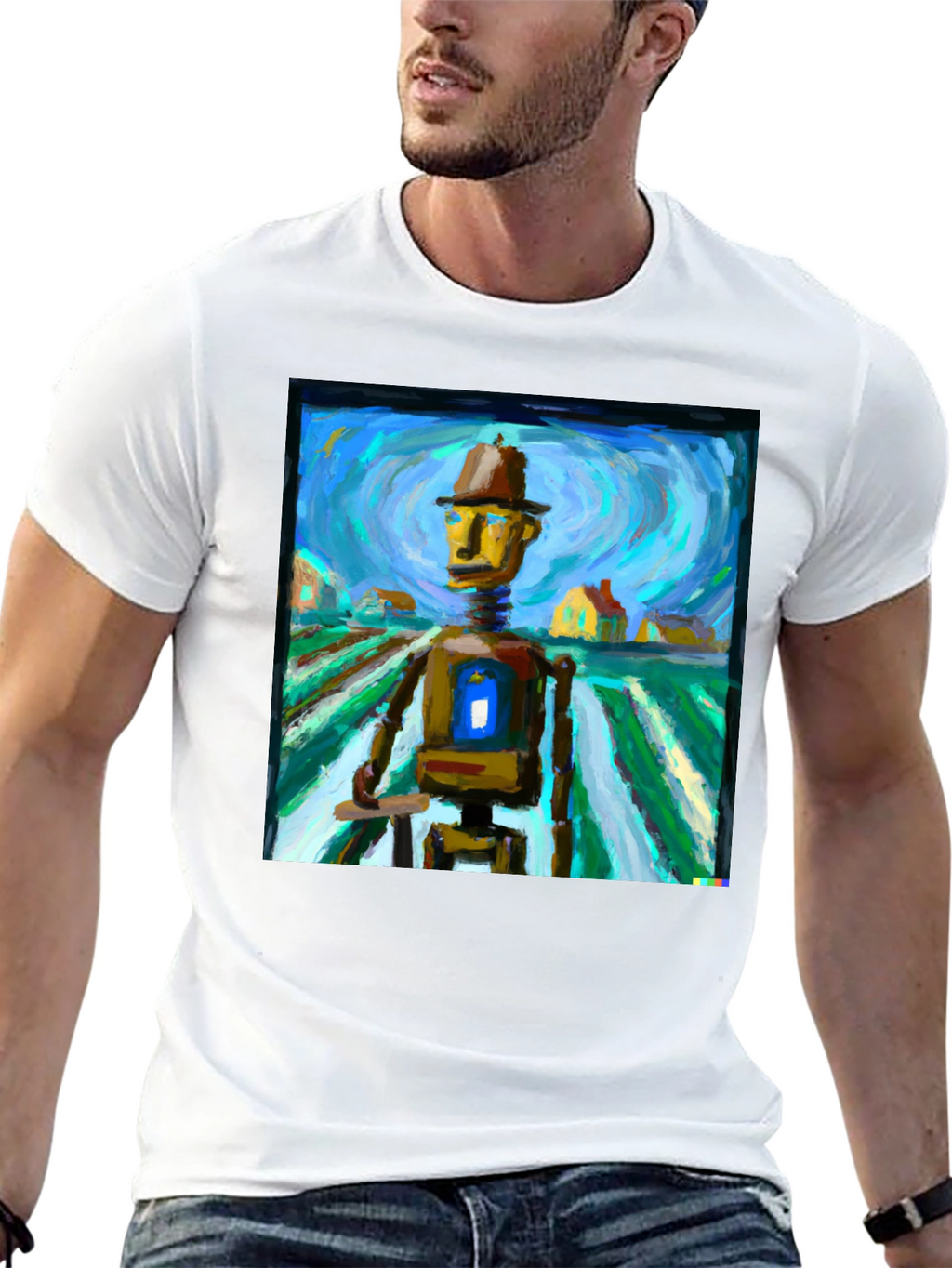 Art Robot T-Shirt: Whimsical & Unique Design