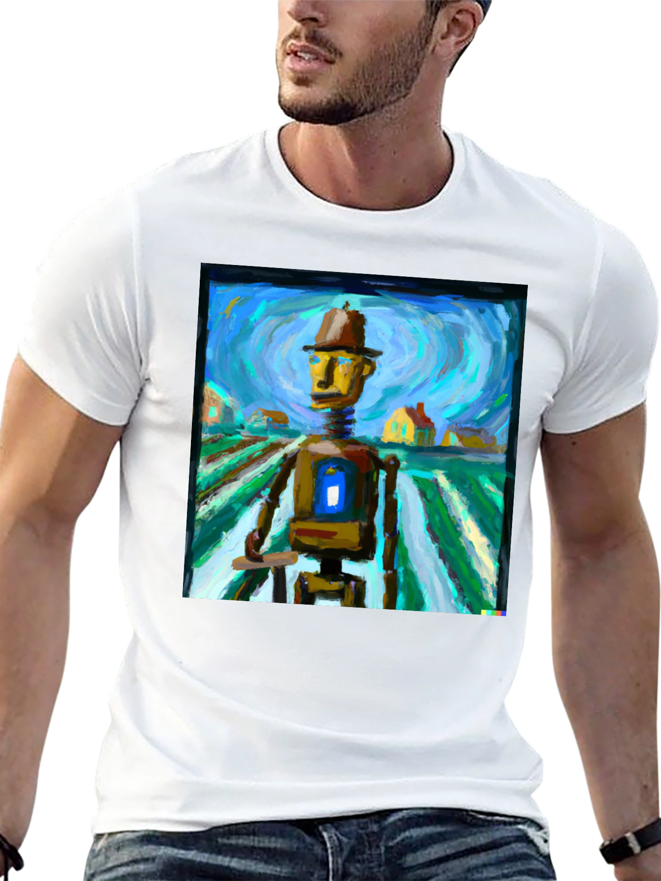 Art Robot T-Shirt: Whimsical & Unique Design