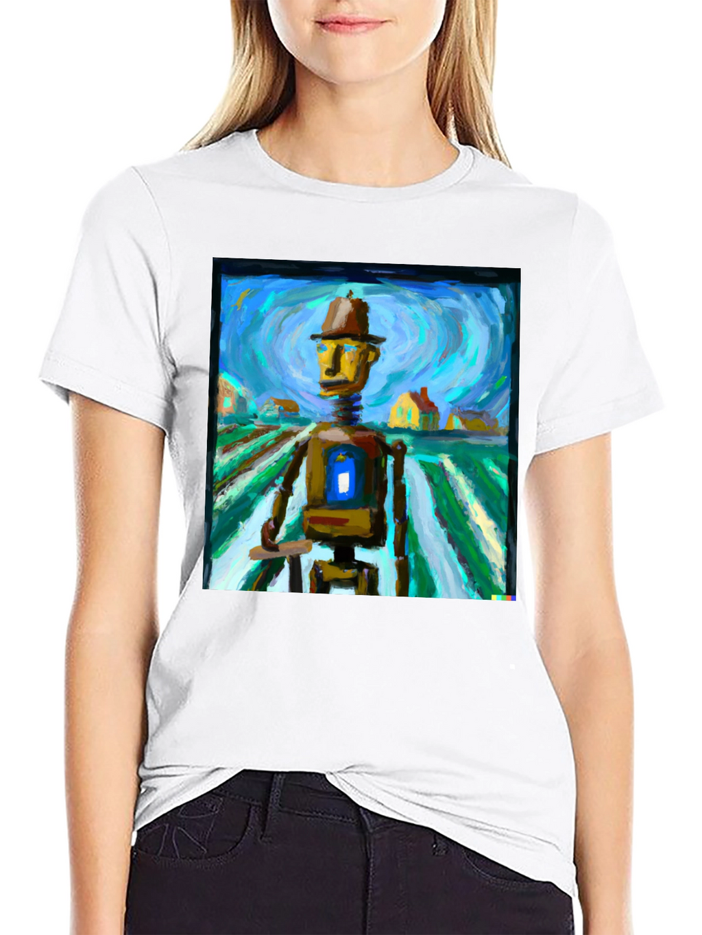 Art Robot T-Shirt: Whimsical & Unique Design
