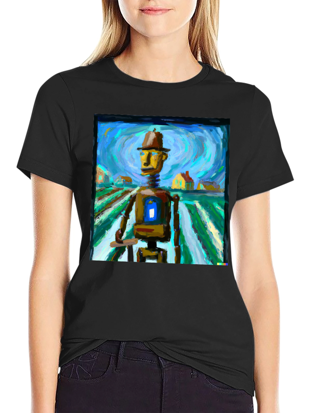 Art Robot T-Shirt: Whimsical & Unique Design