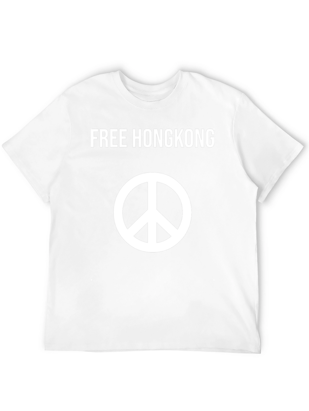 Free Hongkong Peace Symbol Black T-Shirt