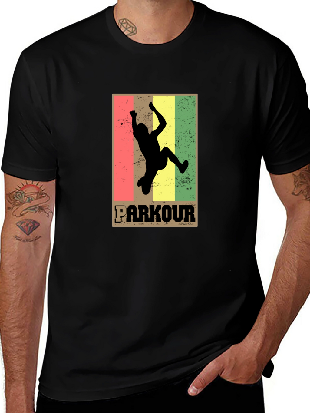 Parkour Silhouette Graphic Tee