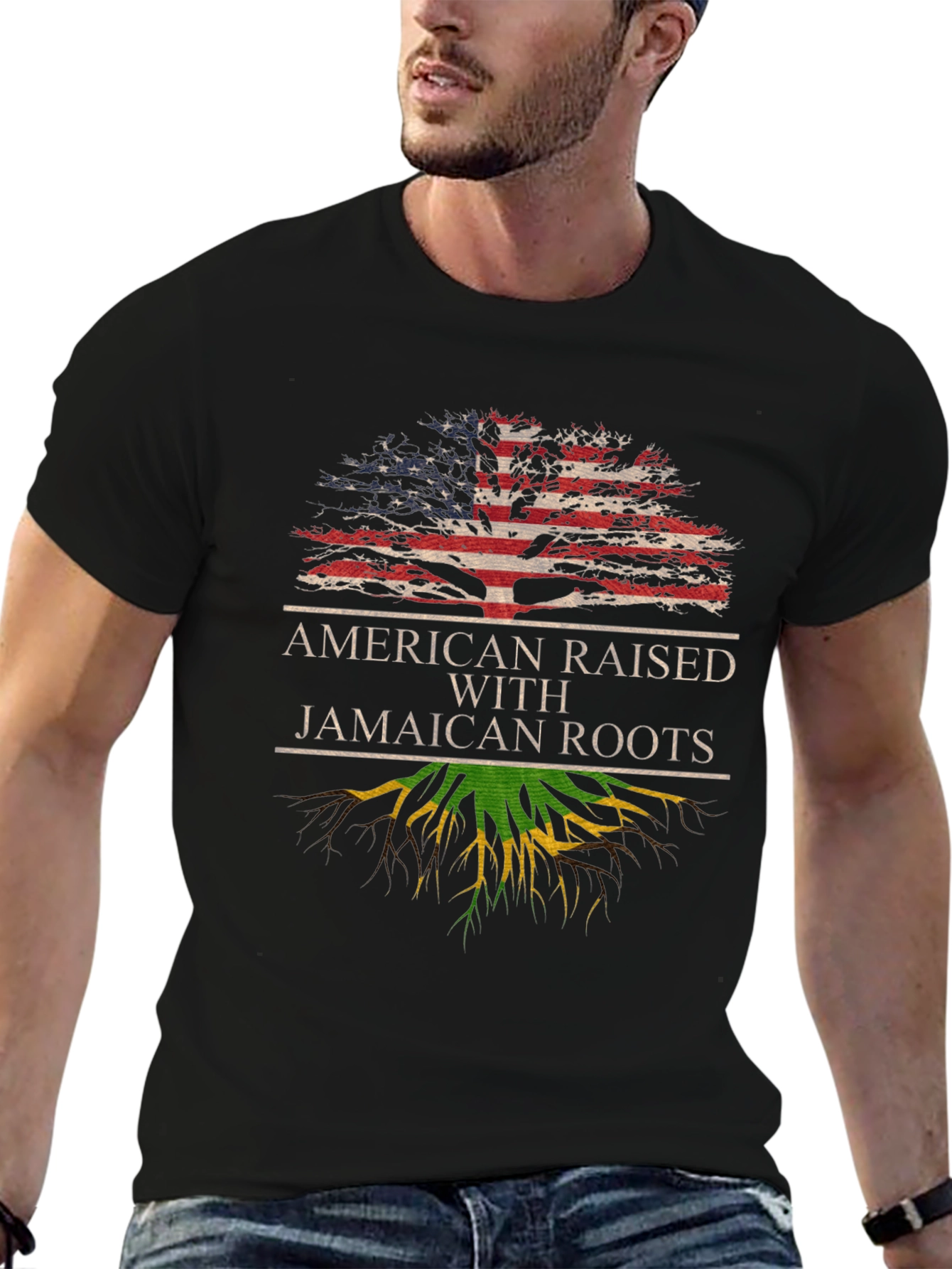 American Raised with Jamaican Roots Tee