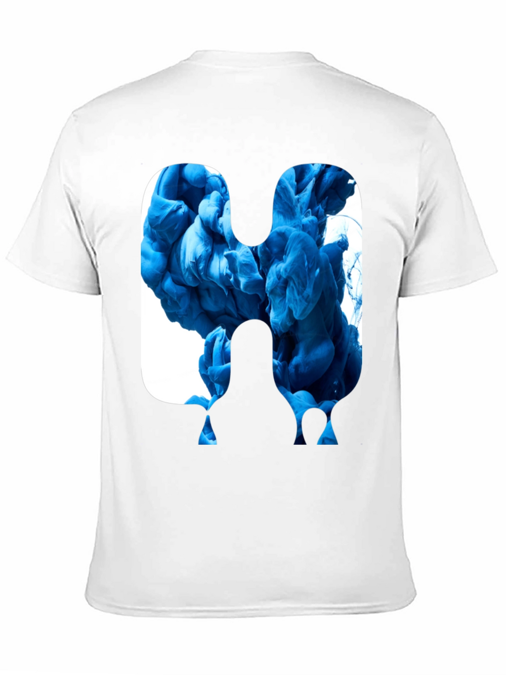 Abstract Blue Ink Graphic Tee