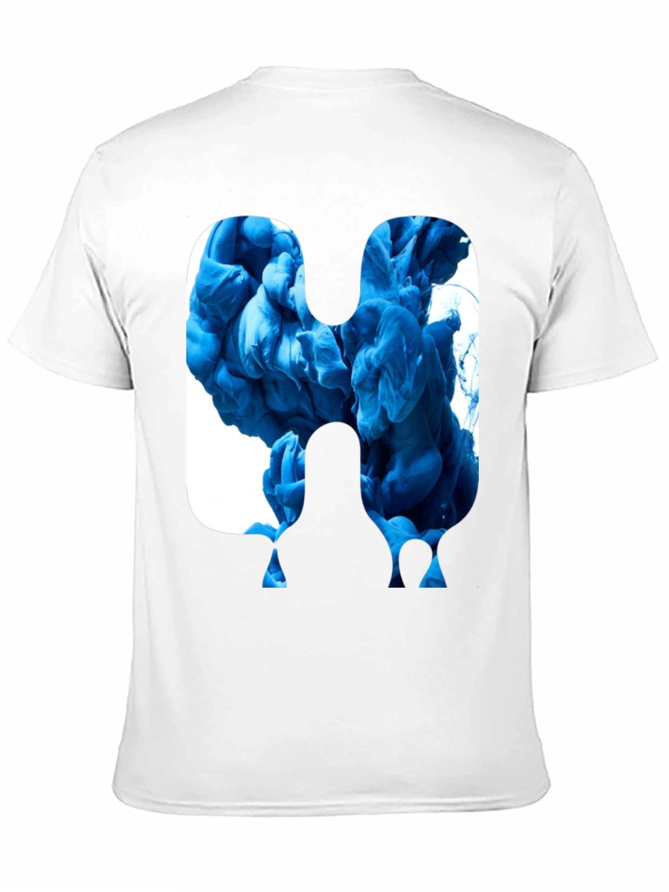 Abstract Blue Ink Graphic Tee