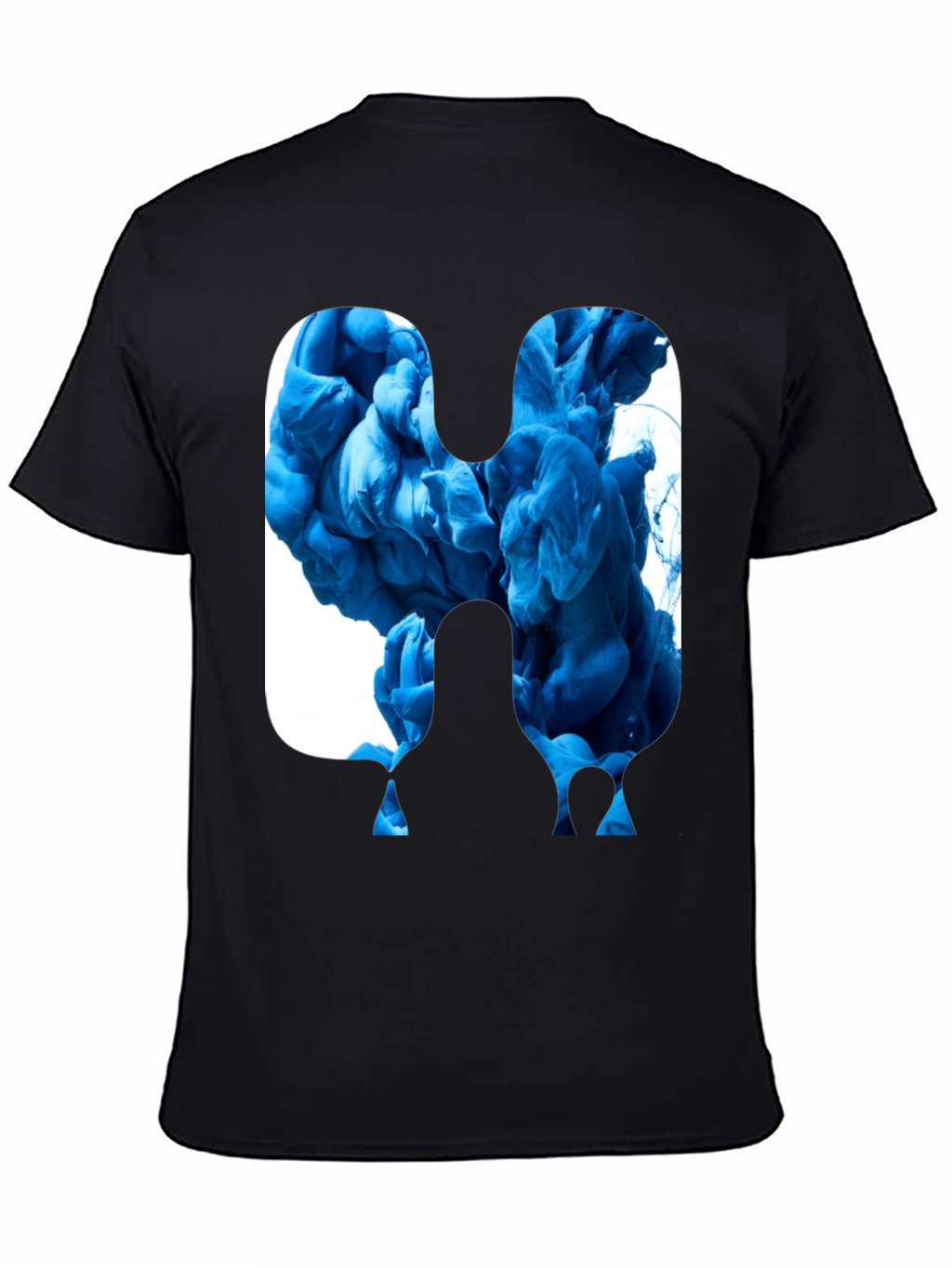 Abstract Blue Ink Graphic Tee