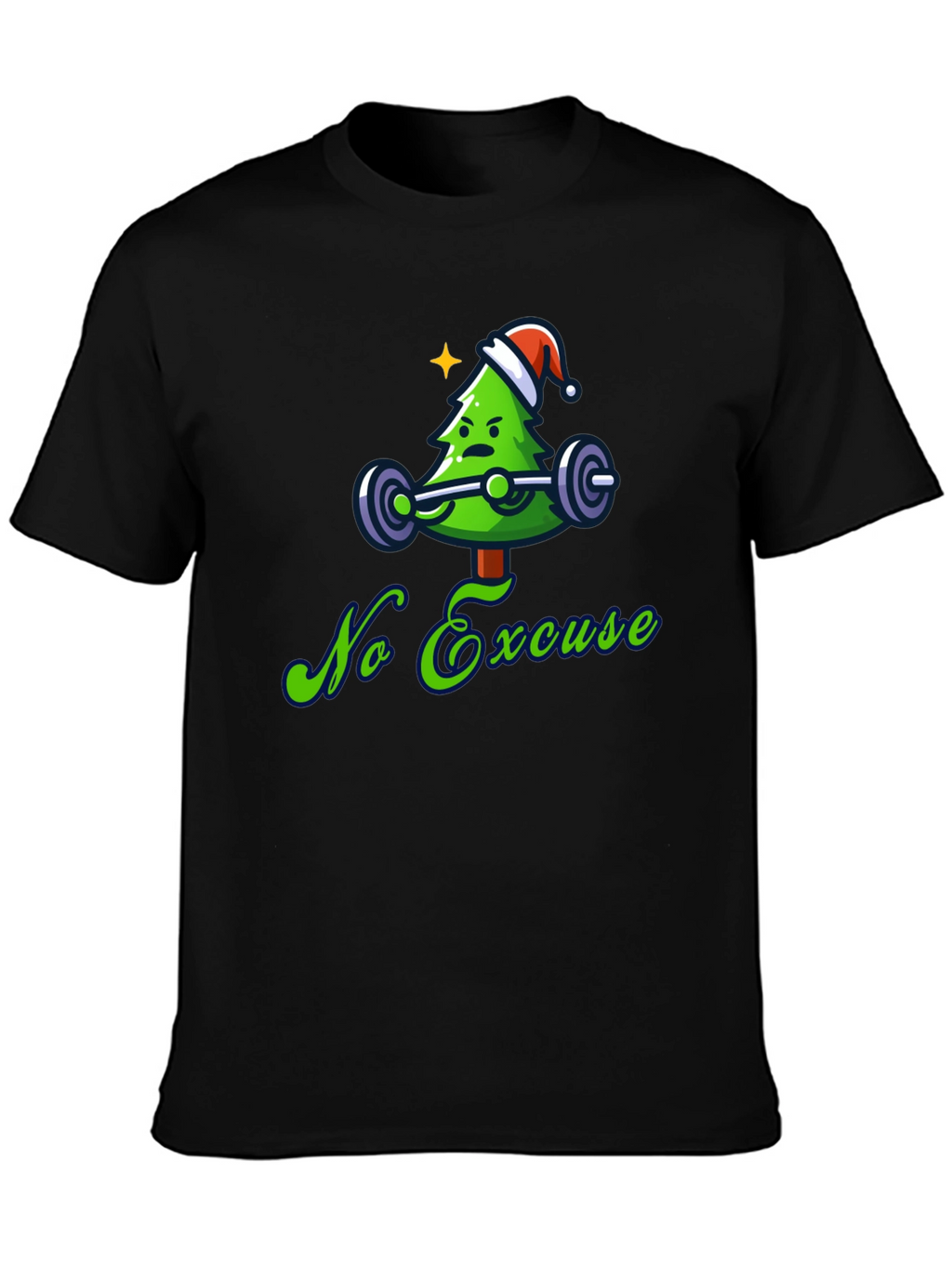 Funny Christmas Workout T-Shirt - No Excuses