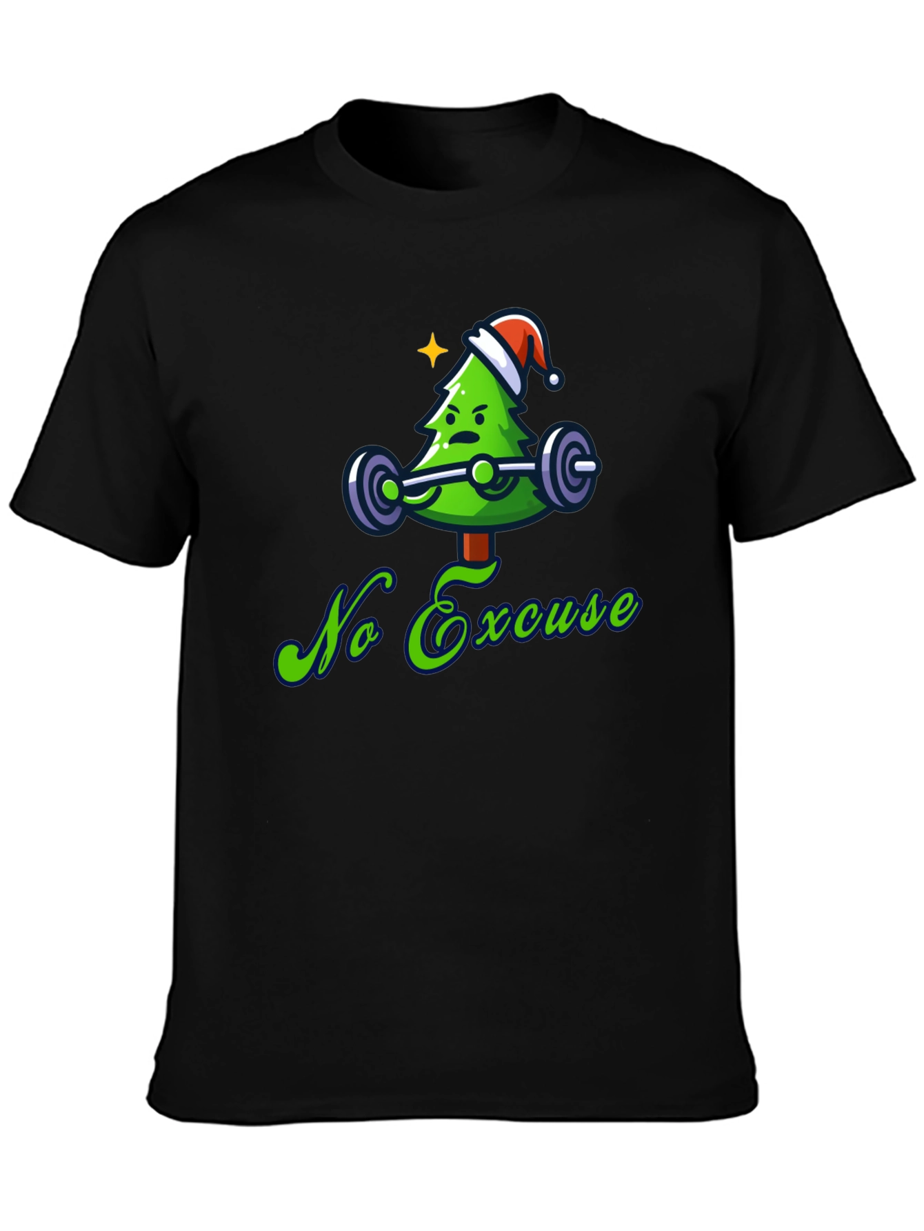 Funny Christmas Workout T-Shirt - No Excuses