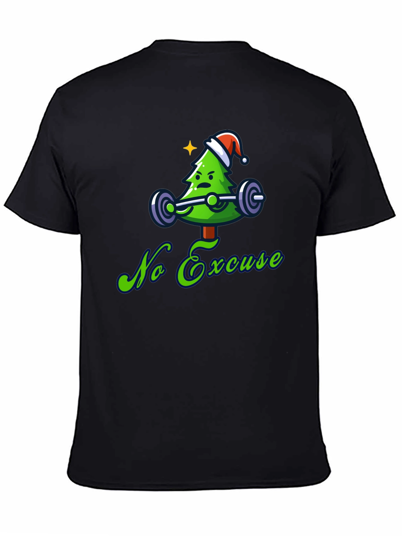 Funny Christmas Workout T-Shirt - No Excuses