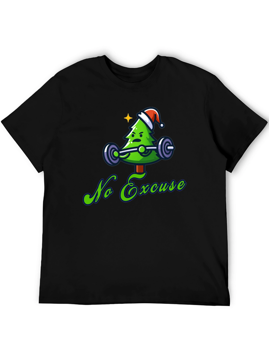 Funny Christmas Workout T-Shirt - No Excuses