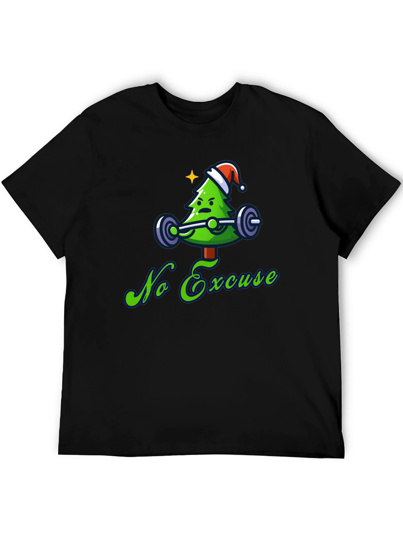 Funny Christmas Workout T-Shirt - No Excuses