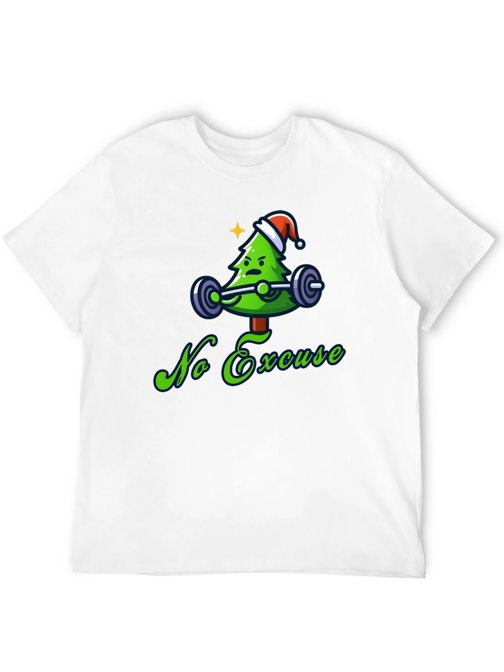 Funny Christmas Workout T-Shirt - No Excuses