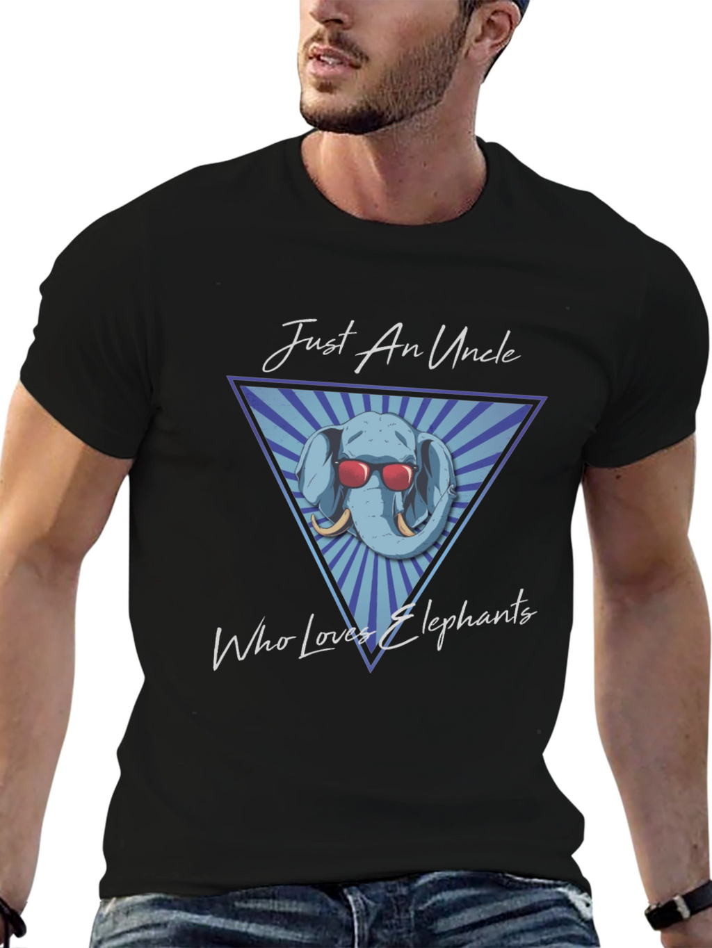 Just An Uncle Who Loves Elephants T-Shirt
