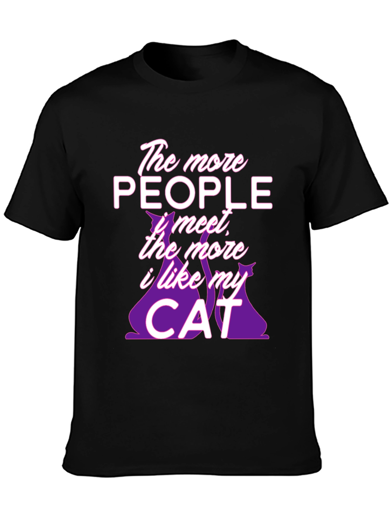The More People Cat T-Shirt -  Comfortable Cotton Tee
