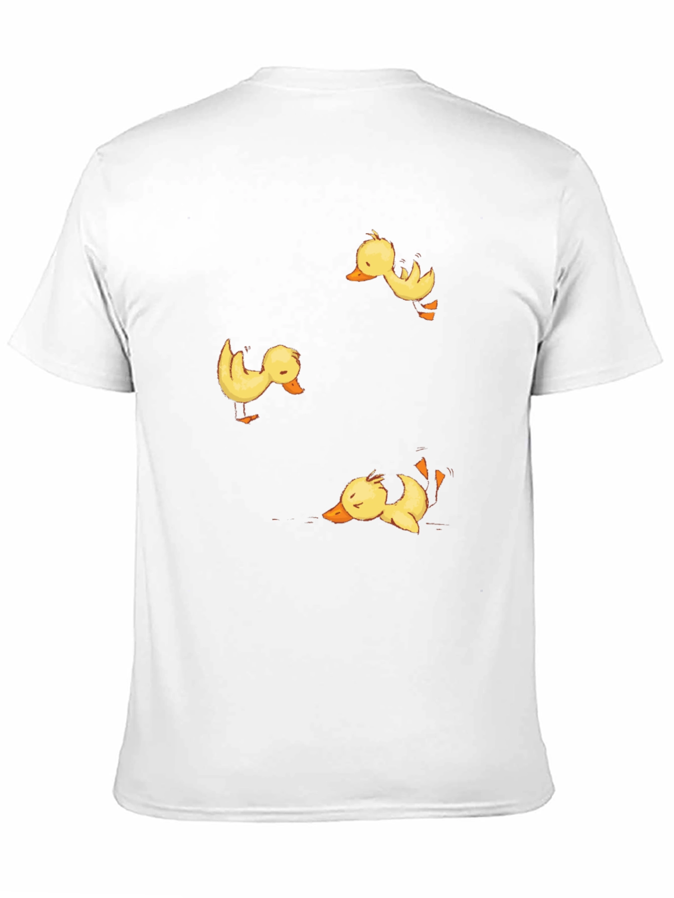 Duckling Print Black Crew Neck T-Shirt