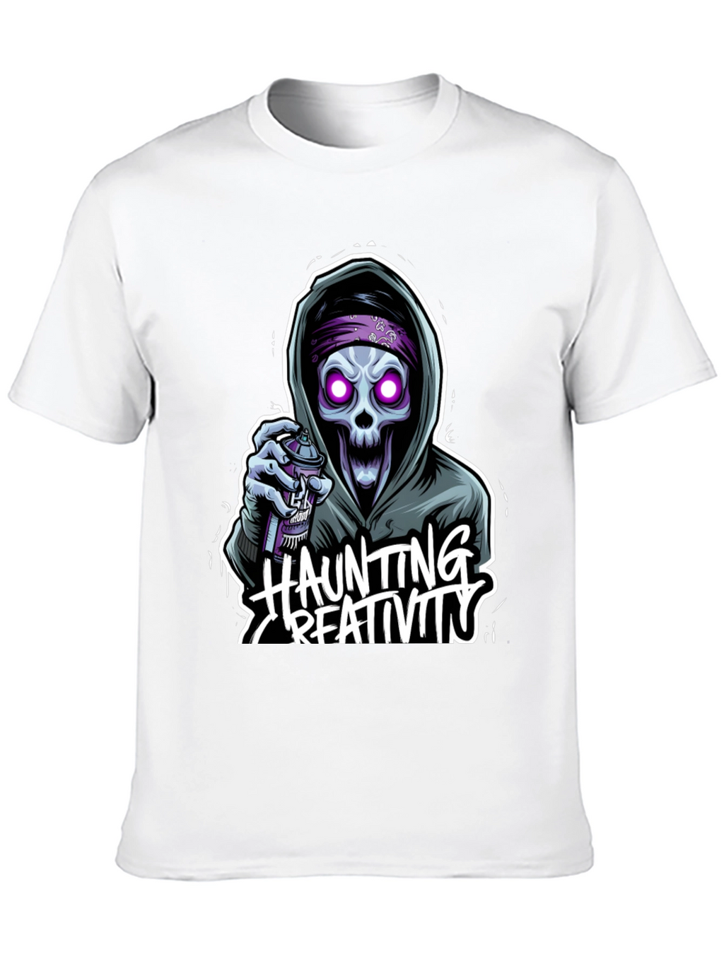 Haunting Creativity Skull Graphic T-Shirt