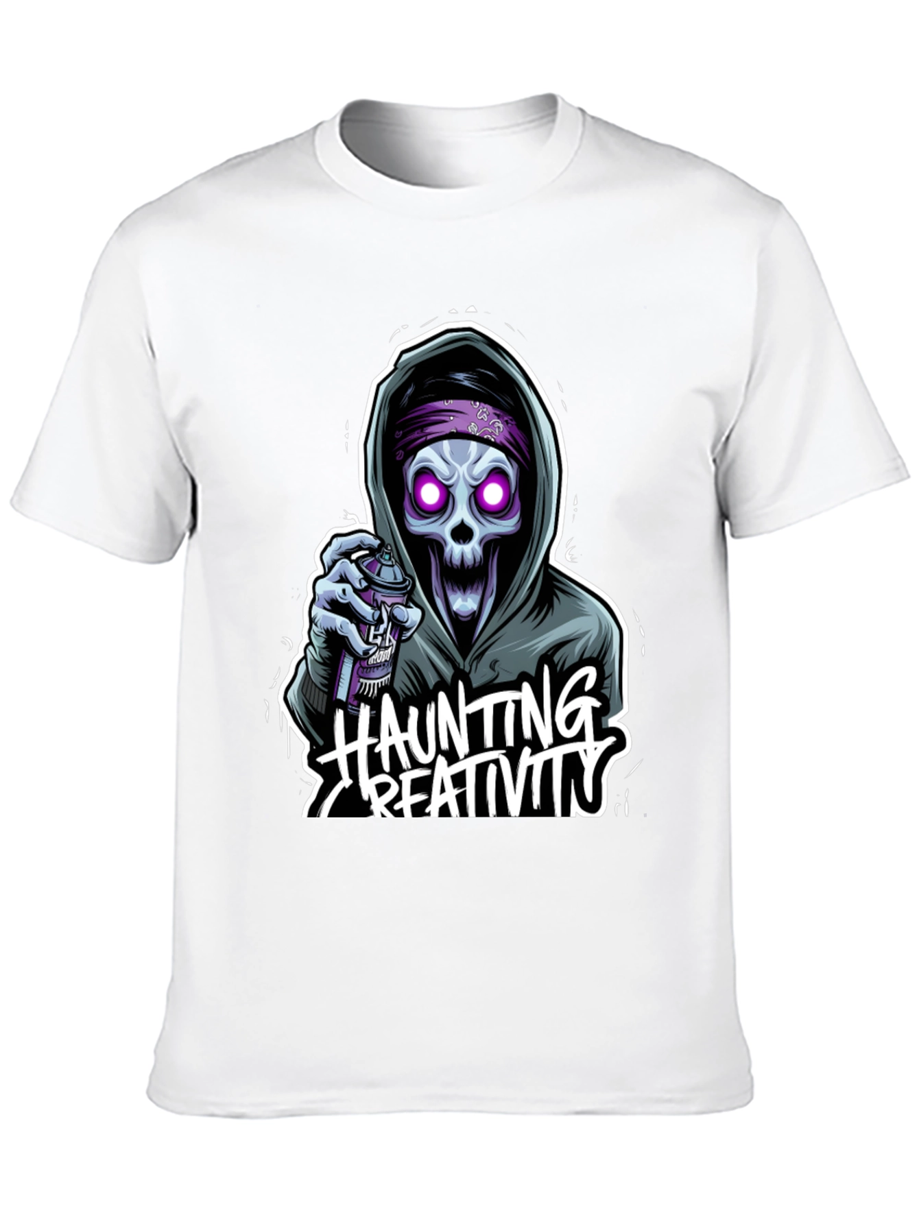 Haunting Creativity Skull Graphic T-Shirt