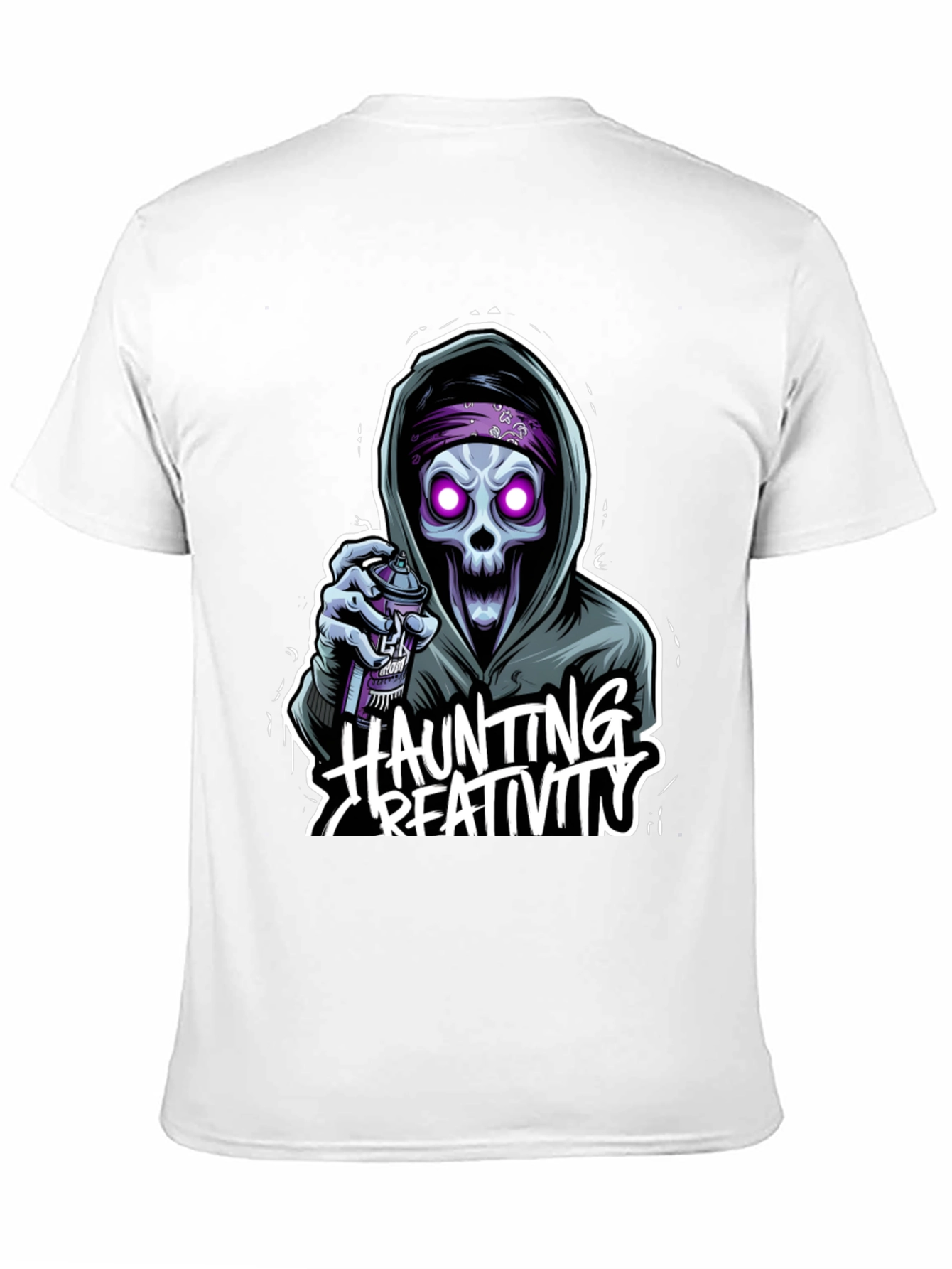 Haunting Creativity Skull Graphic T-Shirt