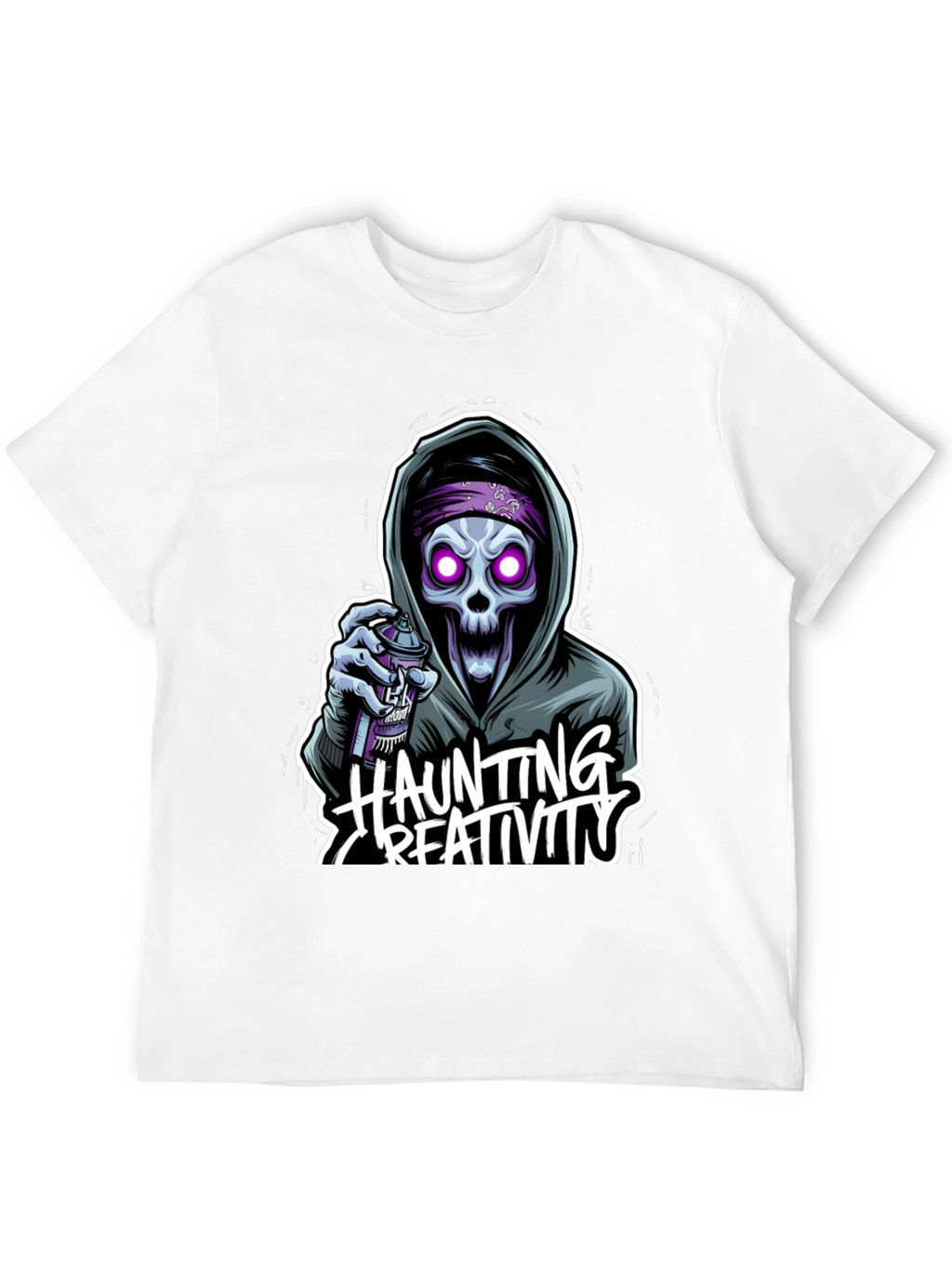 Haunting Creativity Skull Graphic T-Shirt