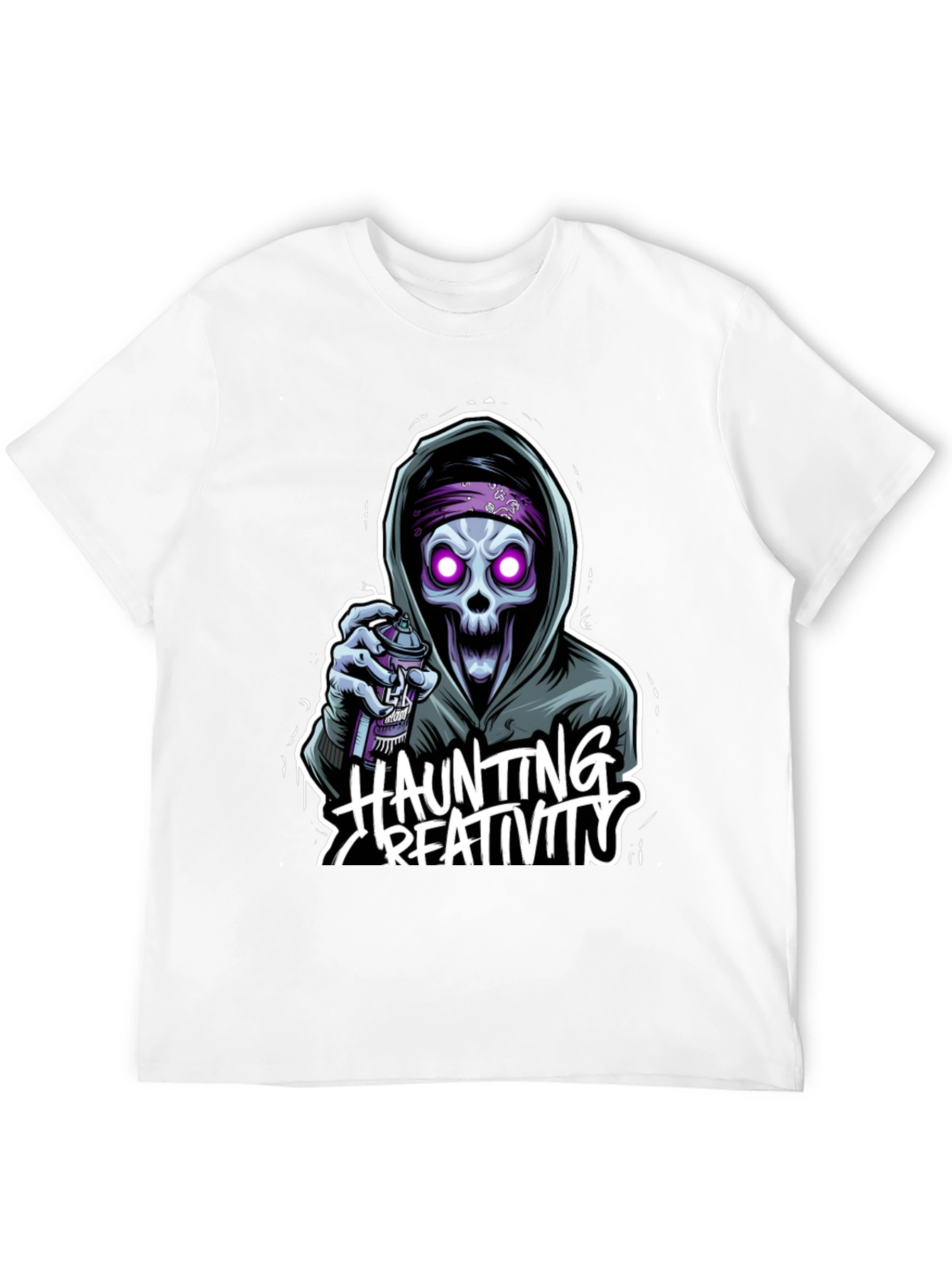 Haunting Creativity Skull Graphic T-Shirt