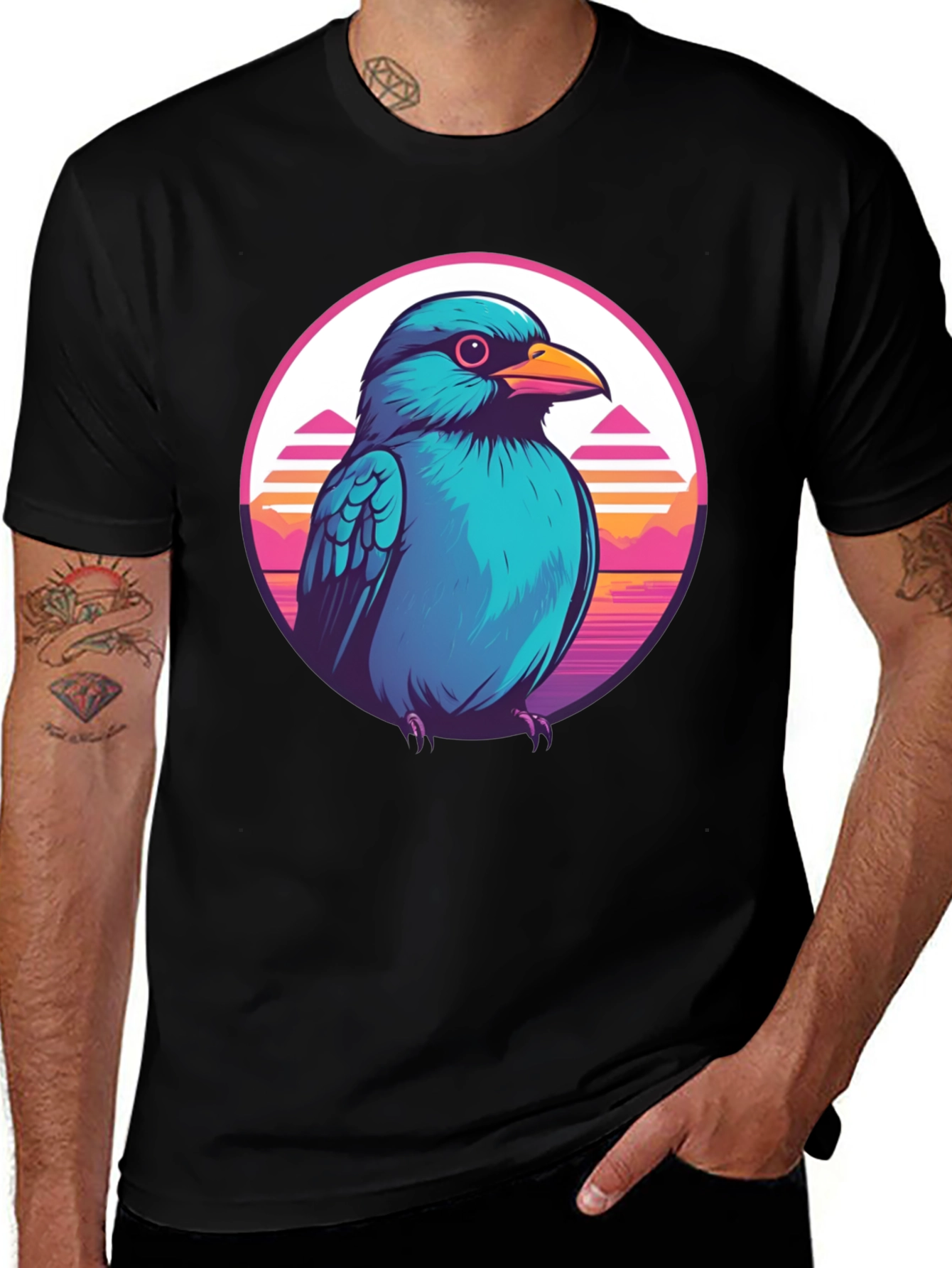 Retro Bird Graphic Tee - Unique Style