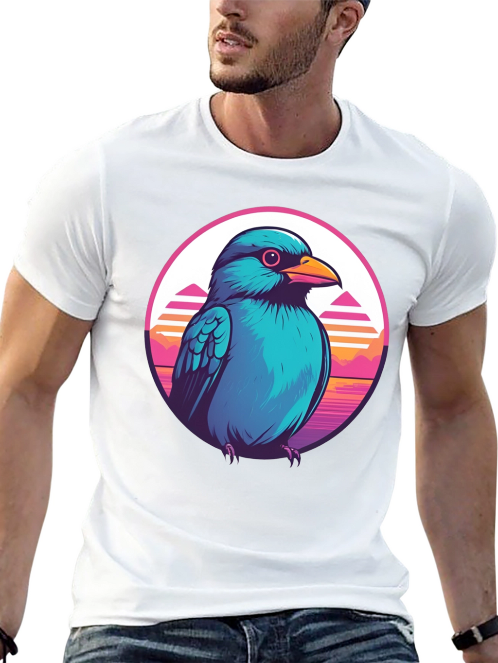Retro Bird Graphic Tee - Unique Style