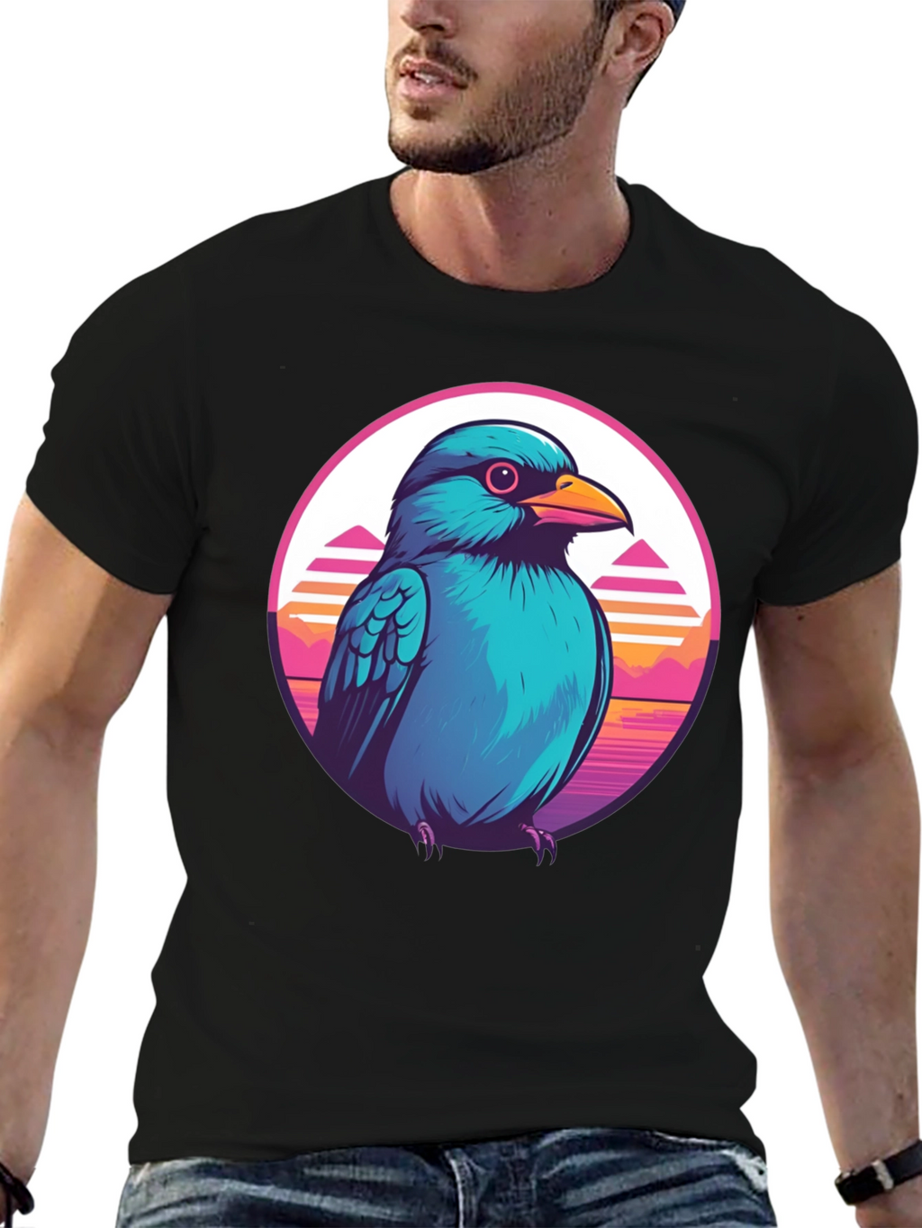 Retro Bird Graphic Tee - Unique Style