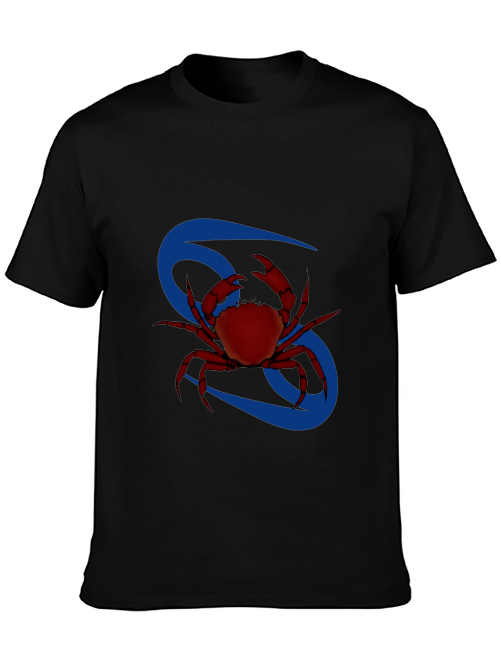 Cancer Zodiac T-Shirt - Red Crab Design