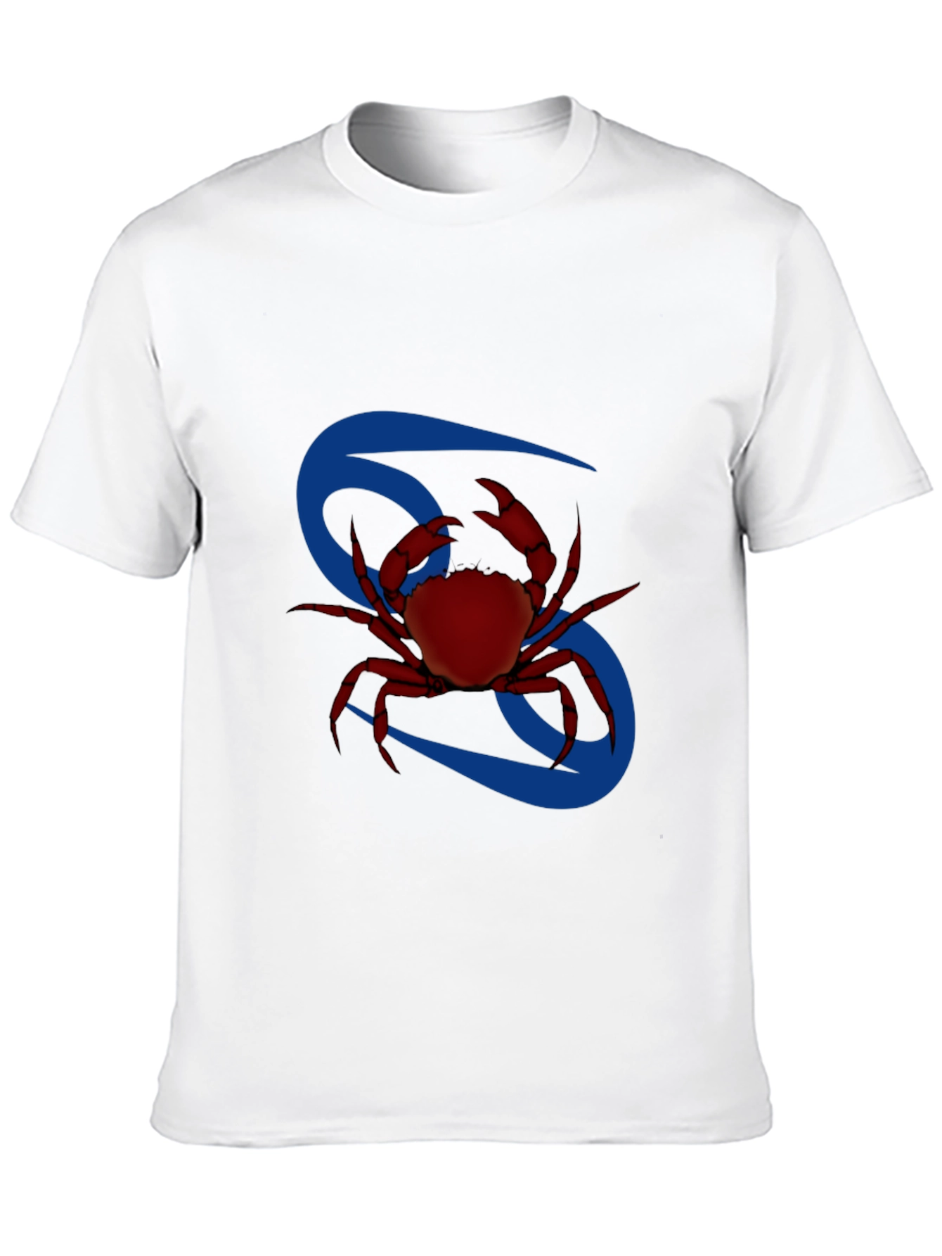 Cancer Zodiac T-Shirt - Red Crab Design