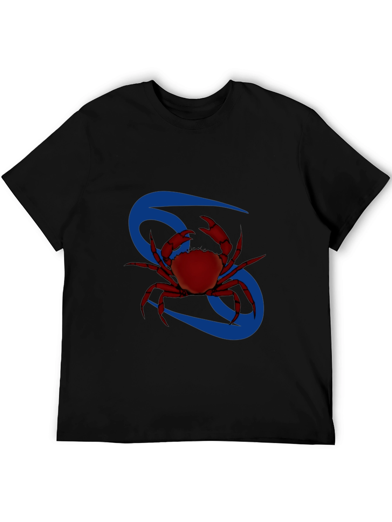 Cancer Zodiac T-Shirt - Red Crab Design