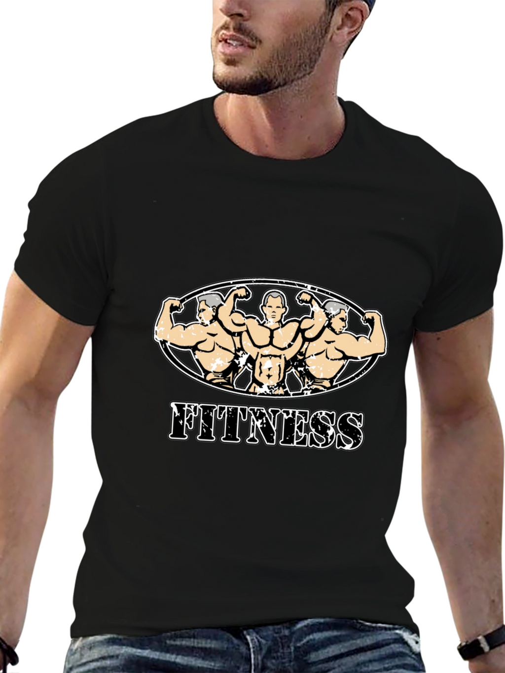 Fitness Graphic T-Shirt Bodybuilding Design