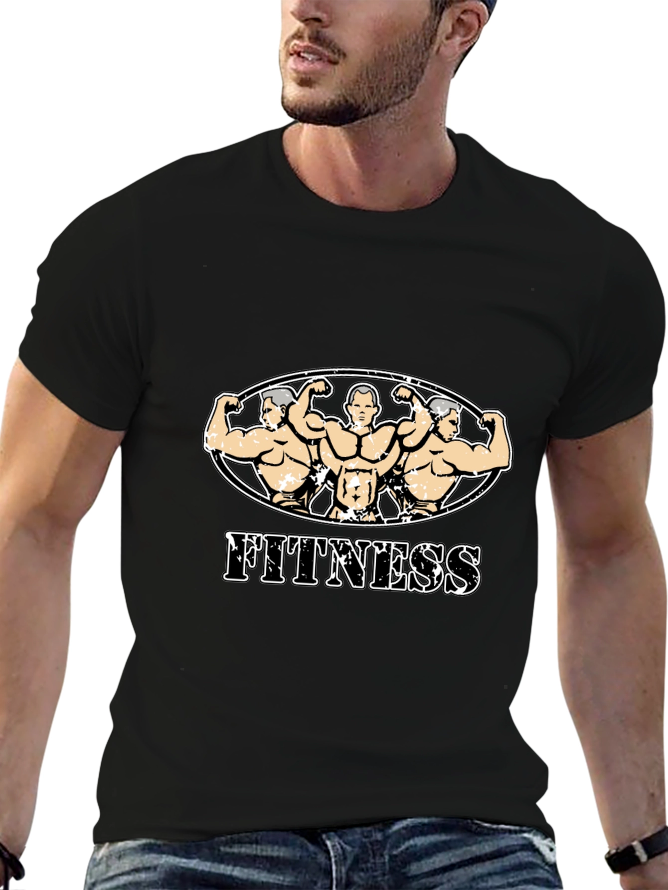 Fitness Graphic T-Shirt Bodybuilding Design