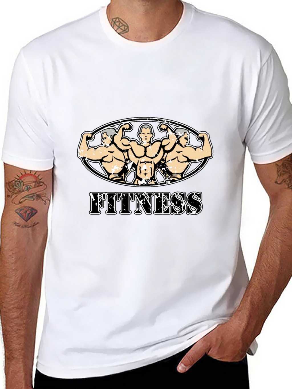 Fitness Graphic T-Shirt Bodybuilding Design